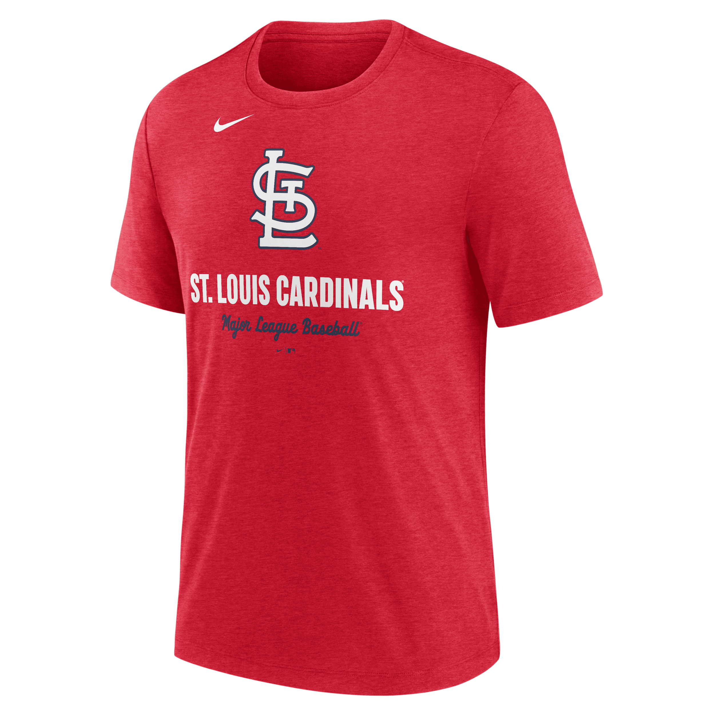 Nike Heather Red St. Louis Cardinals Logo Tri-blend T-shirt