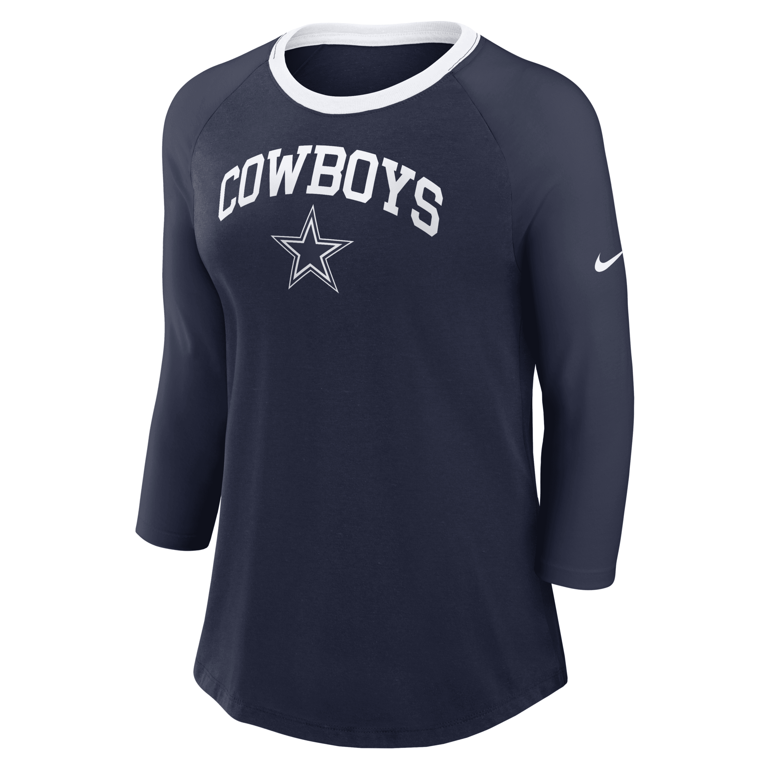Nike Dallas Cowboys  Women's Nfl 3/4-sleeve T-shirt In Blue