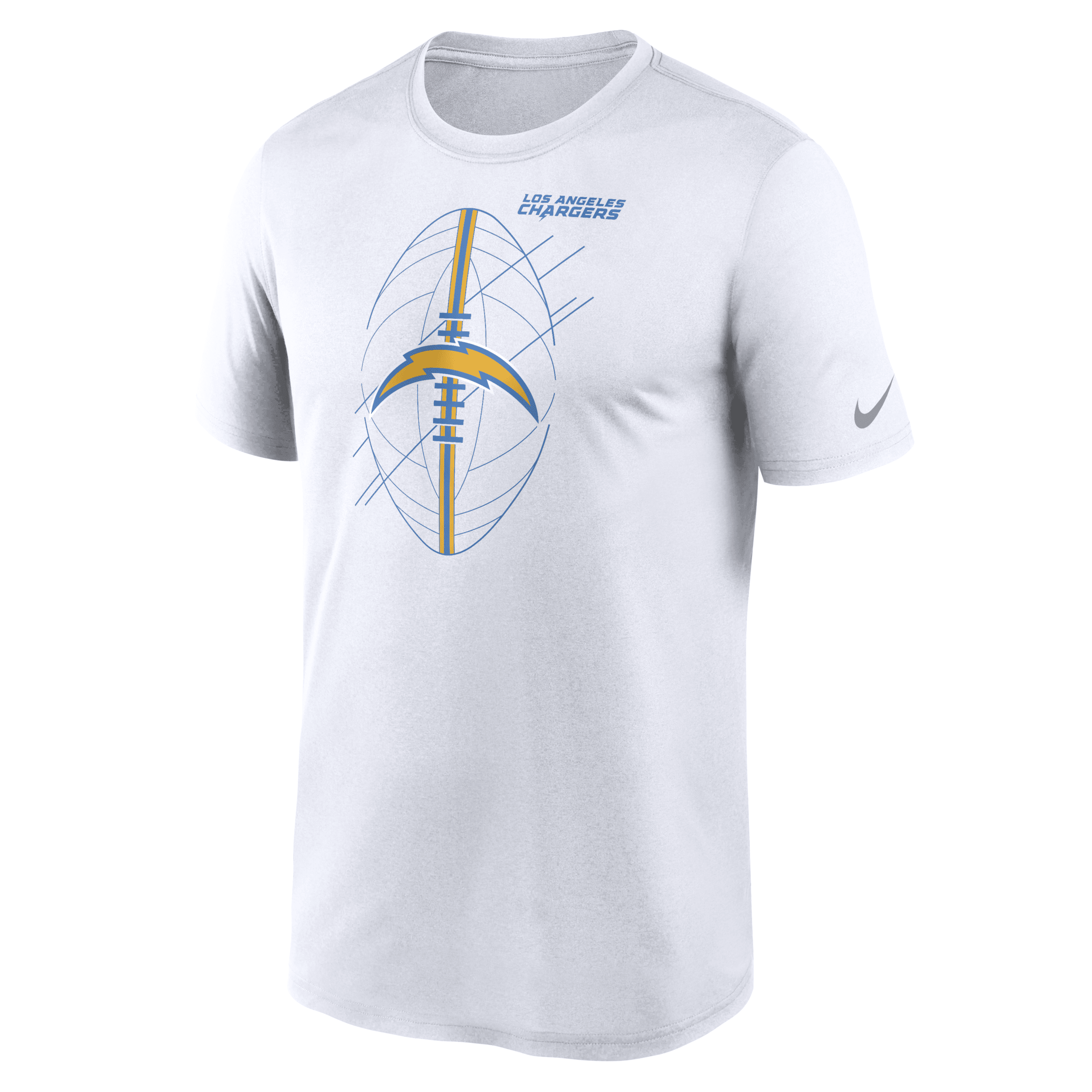 Shop Nike Men's Dri-fit Icon Legend (nfl Los Angeles Chargers) T-shirt In White