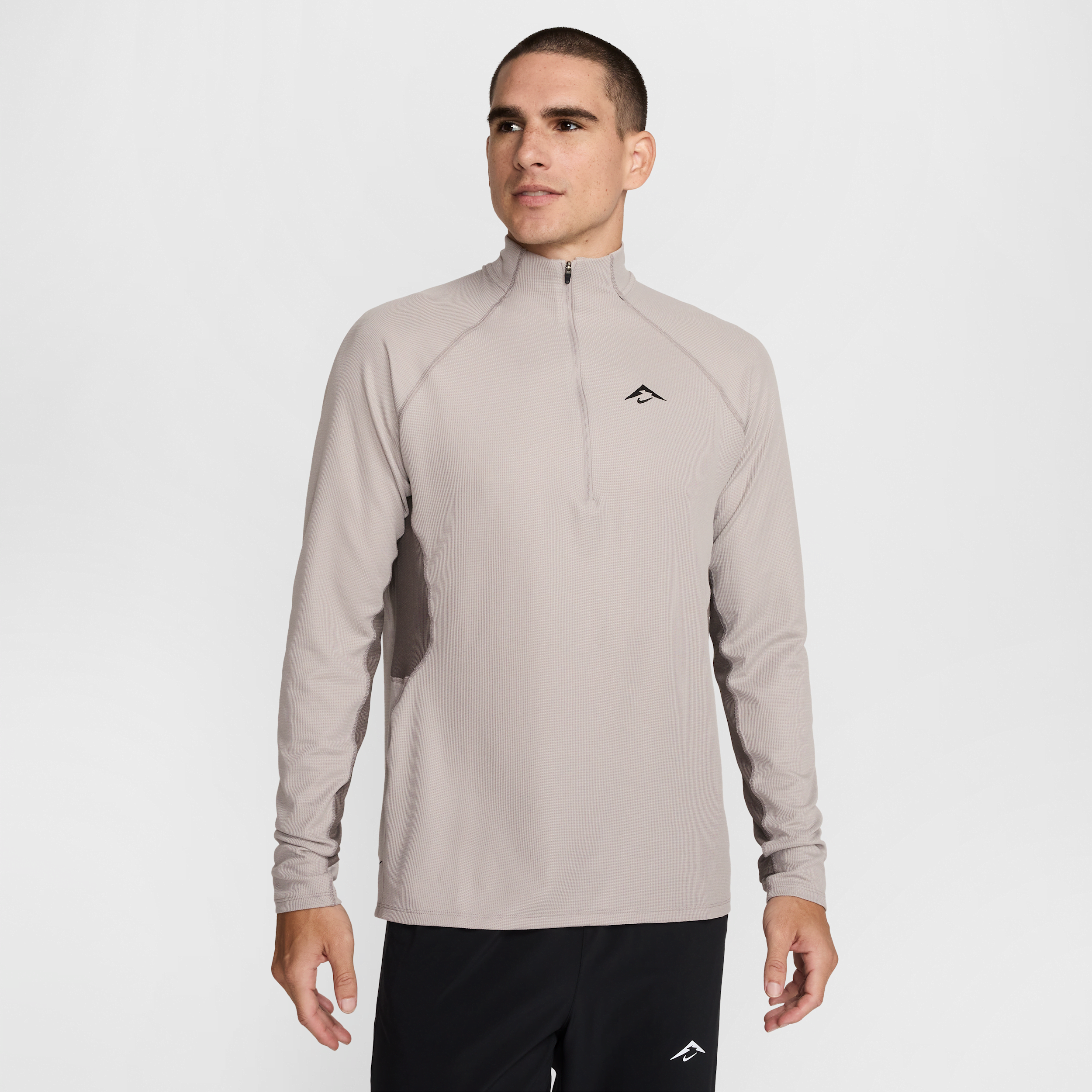 Nike Men's Trail Dri-fit 1/2-zip Mid Layer Top In Grey