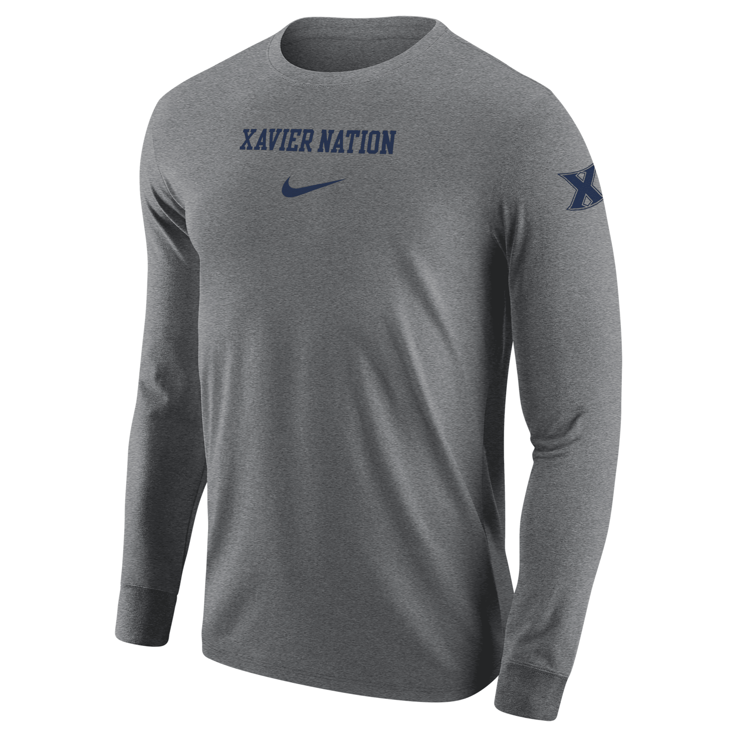 Shop Nike Xavier  Men's College Long-sleeve T-shirt In Grey