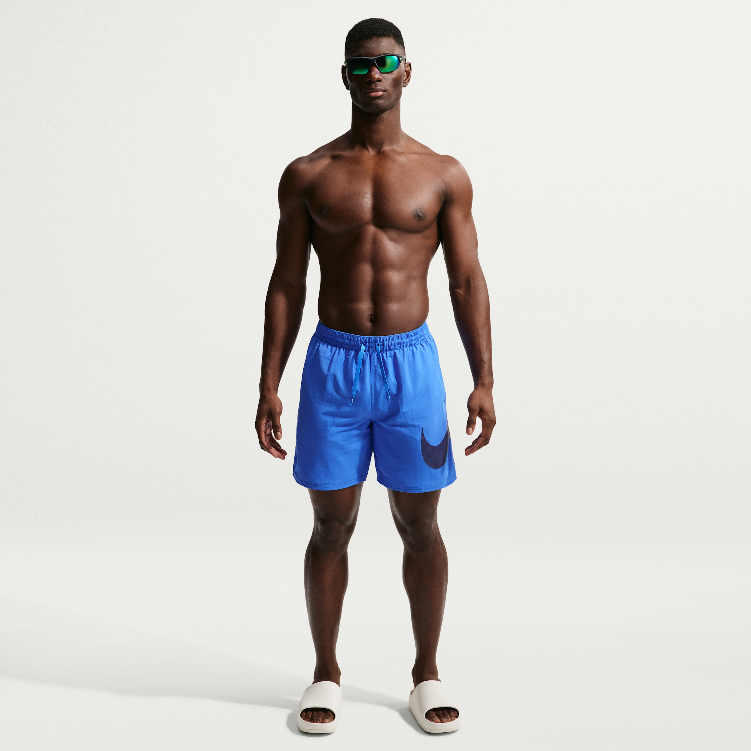 Nike Men's Swim Breaker 7" Fully Lined Volley Short in Blue | NESSF508-434