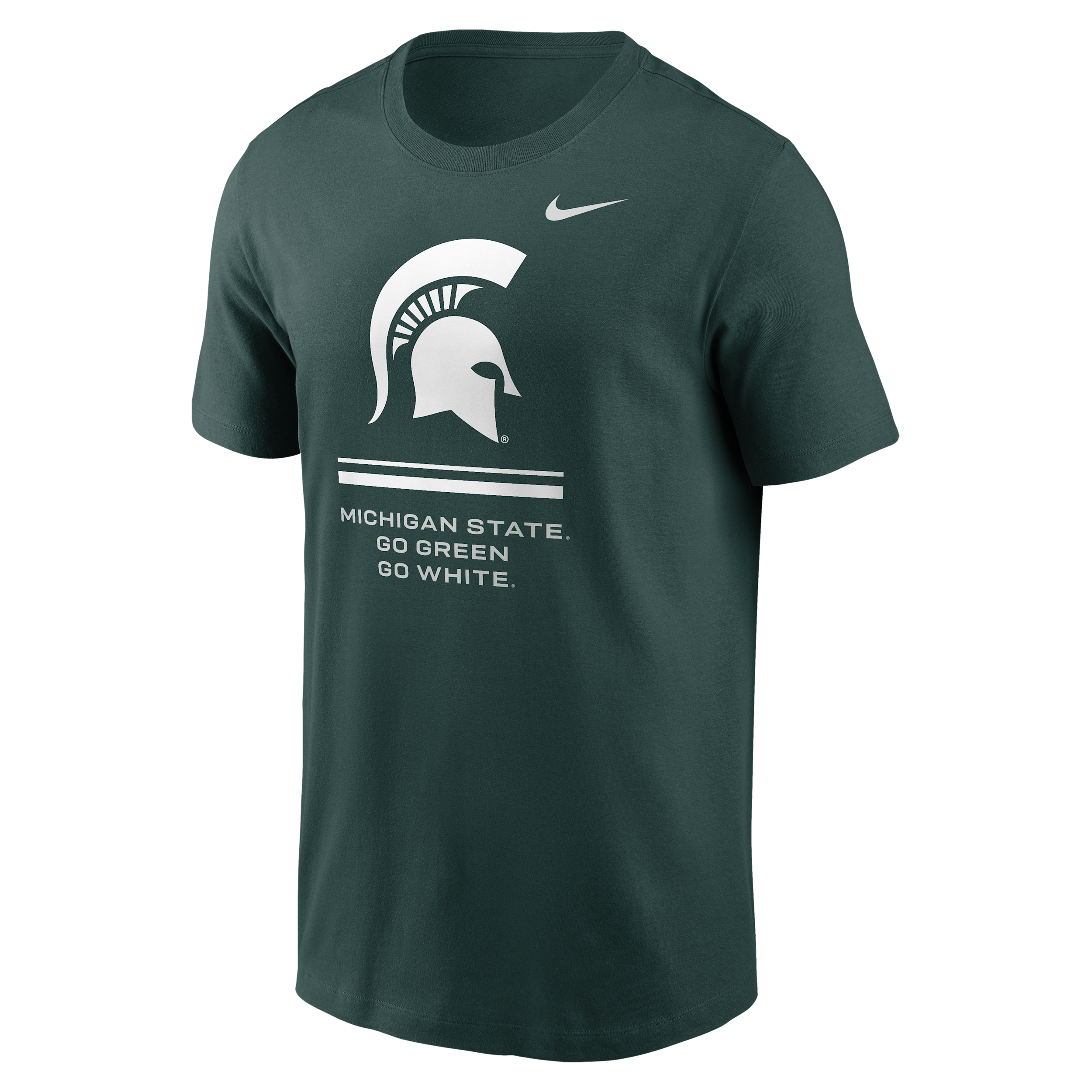 Nike Men's Michigan State Spartans Michigan State Sideline Screen-Print Graphic T-Shirt - Green