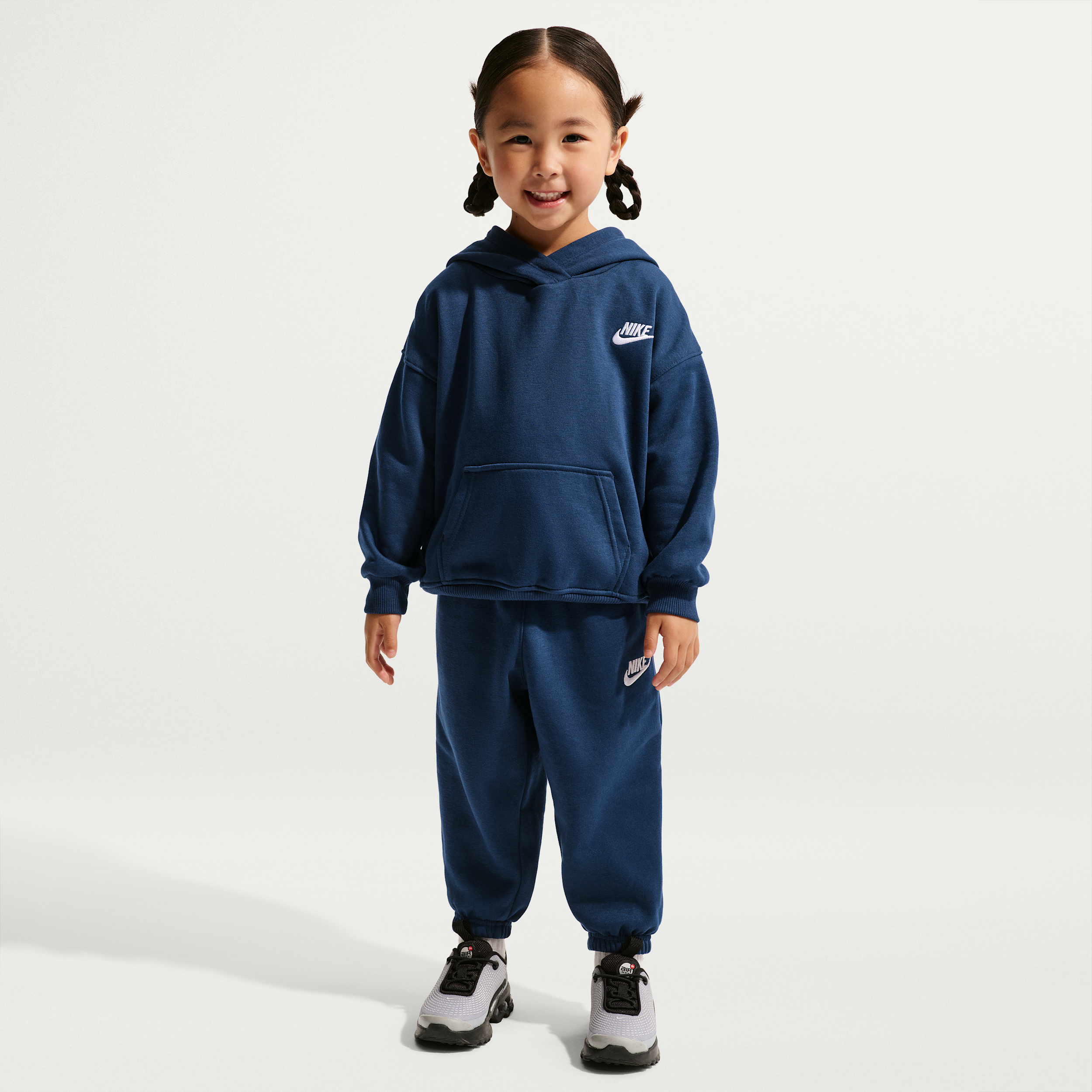 Nike Club Fleece Toddler Oversized 2-Piece Set in Blue | 76P403-U90