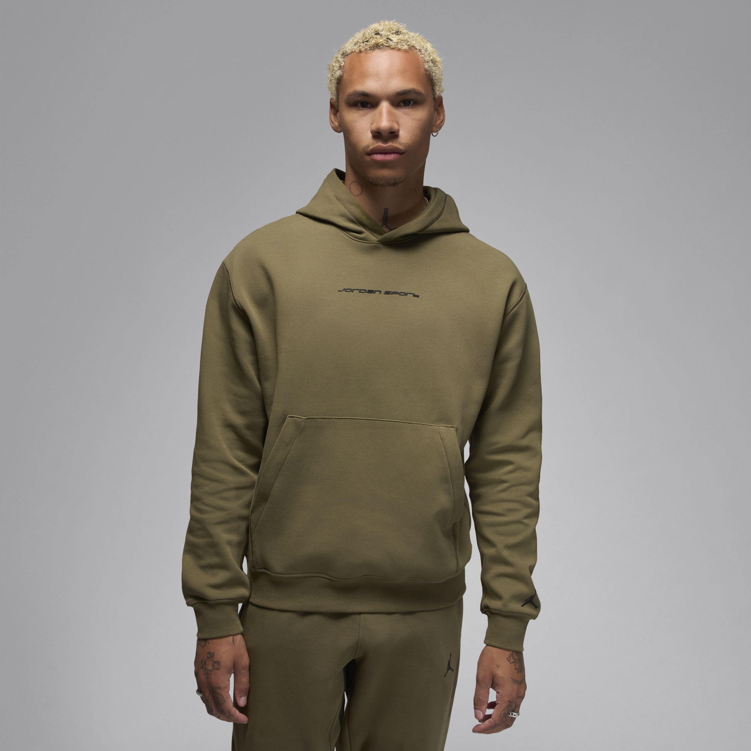 Shop Jordan Men's Sport Hoop Fleece Dri-fit Pullover Hoodie In Green