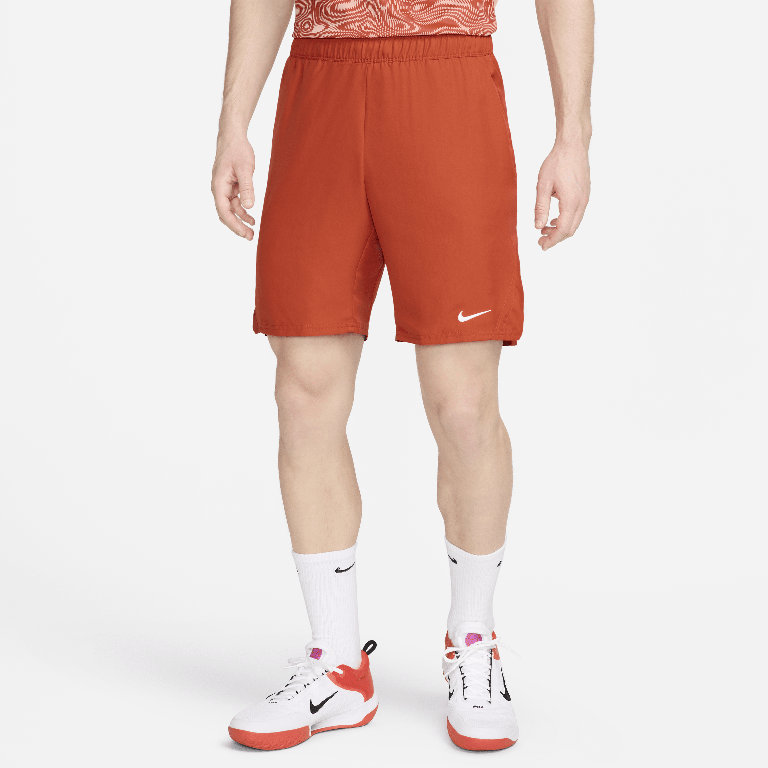 Shop Nike Men's Court Victory Dri-fit 9" Tennis Shorts In Orange