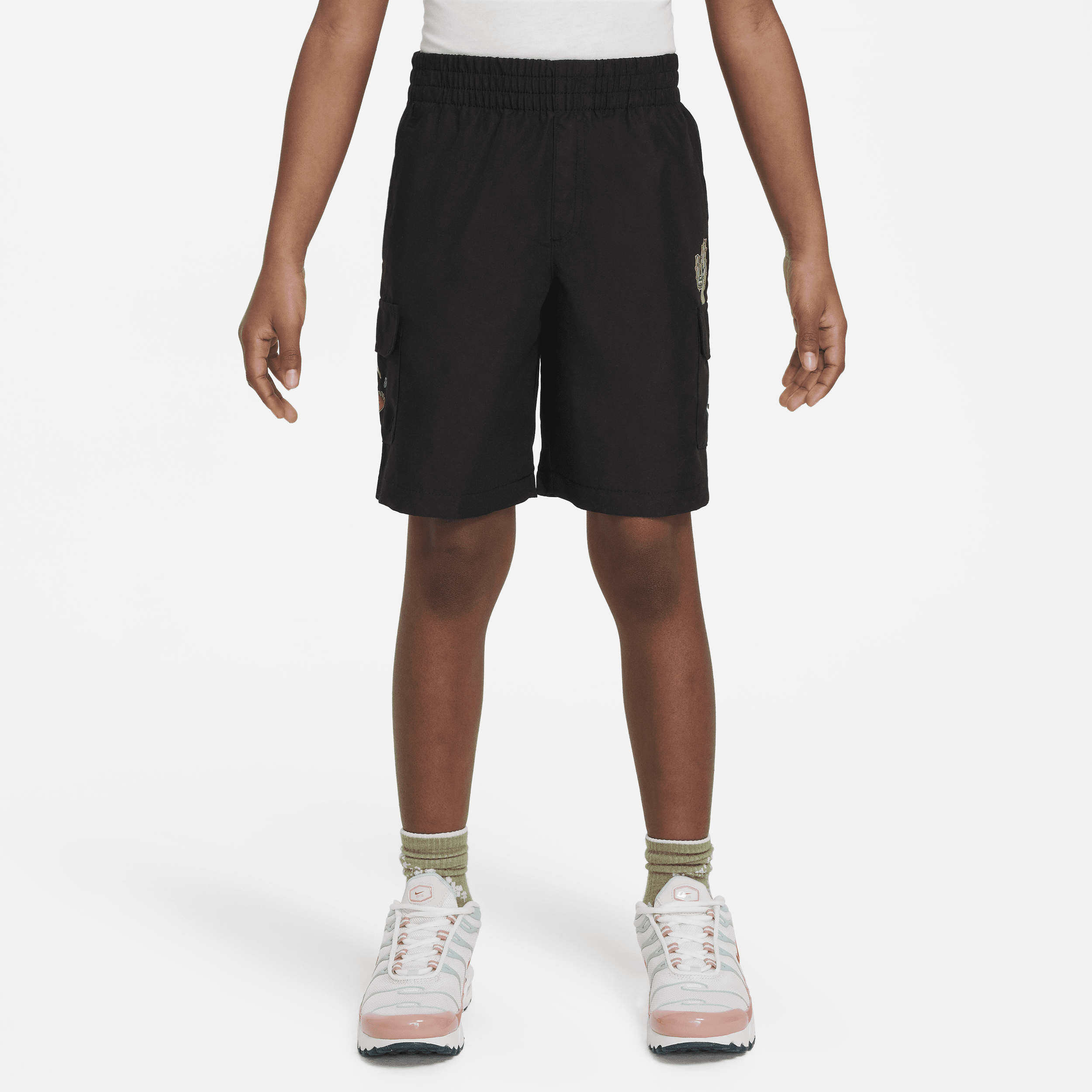 Nike Little Kids' Cargo Shorts In Black