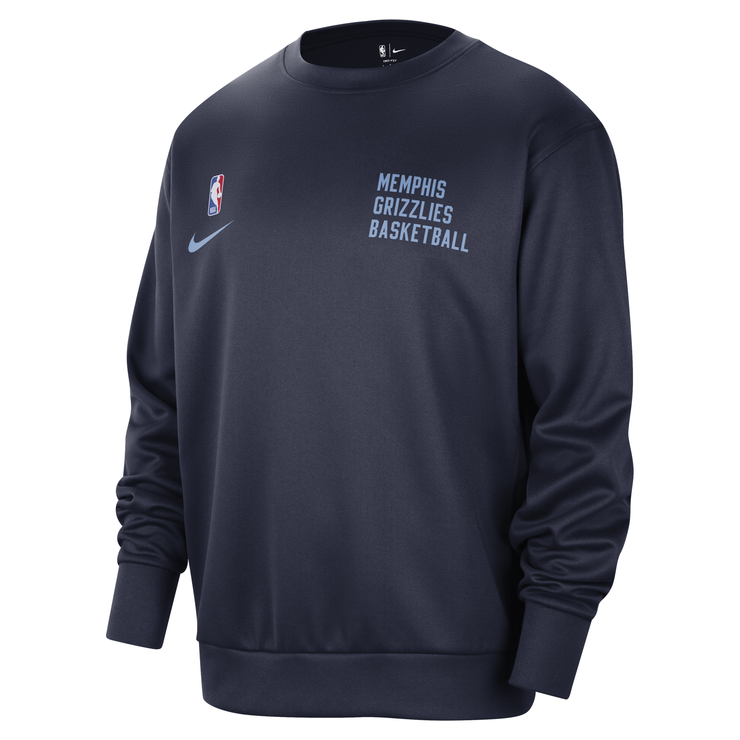 Nike Memphis Grizzlies Spotlight  Men's Dri-fit Nba Crew-neck Sweatshirt In Blue