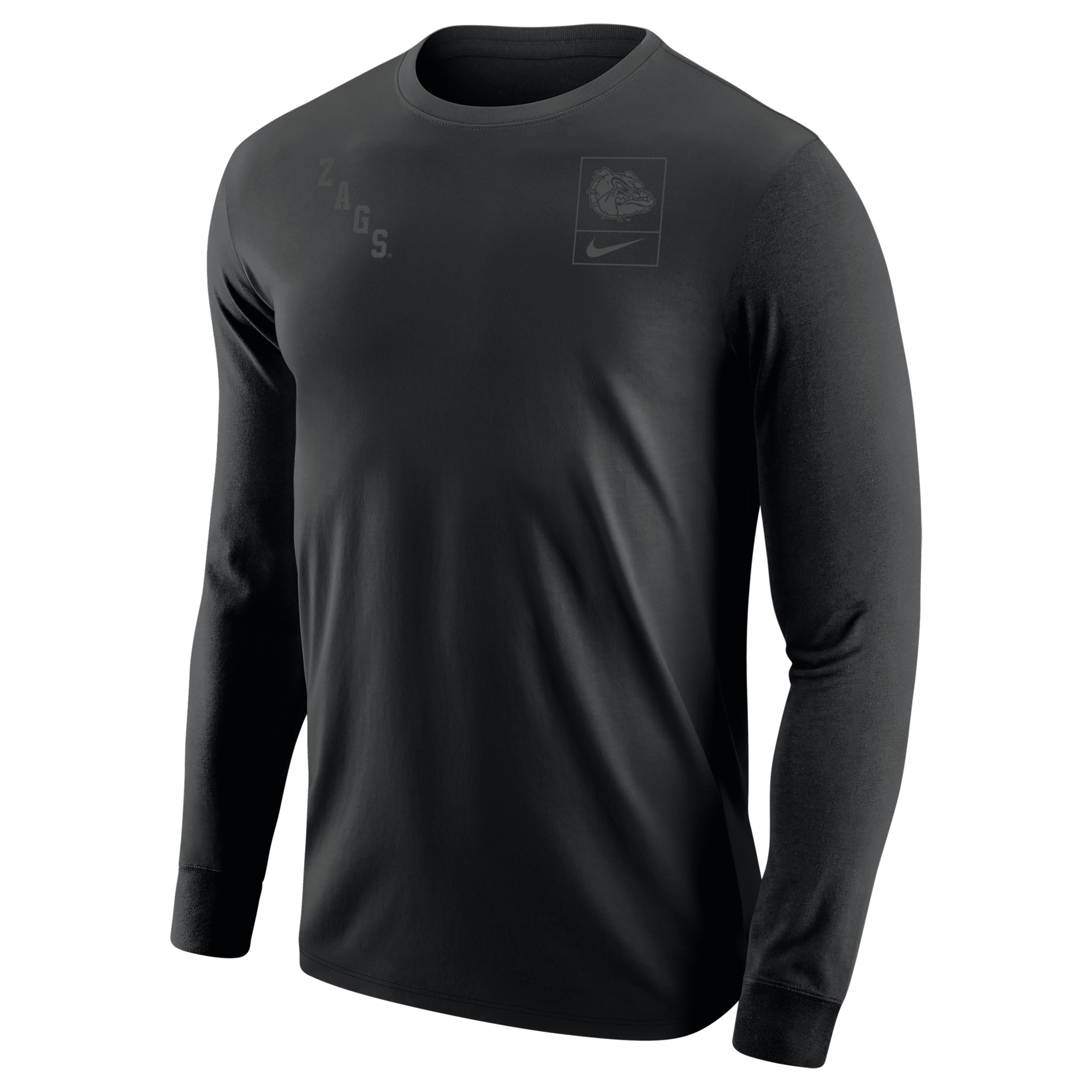 Nike Gonzaga Olive Pack  Men's College Long-sleeve T-shirt In Black