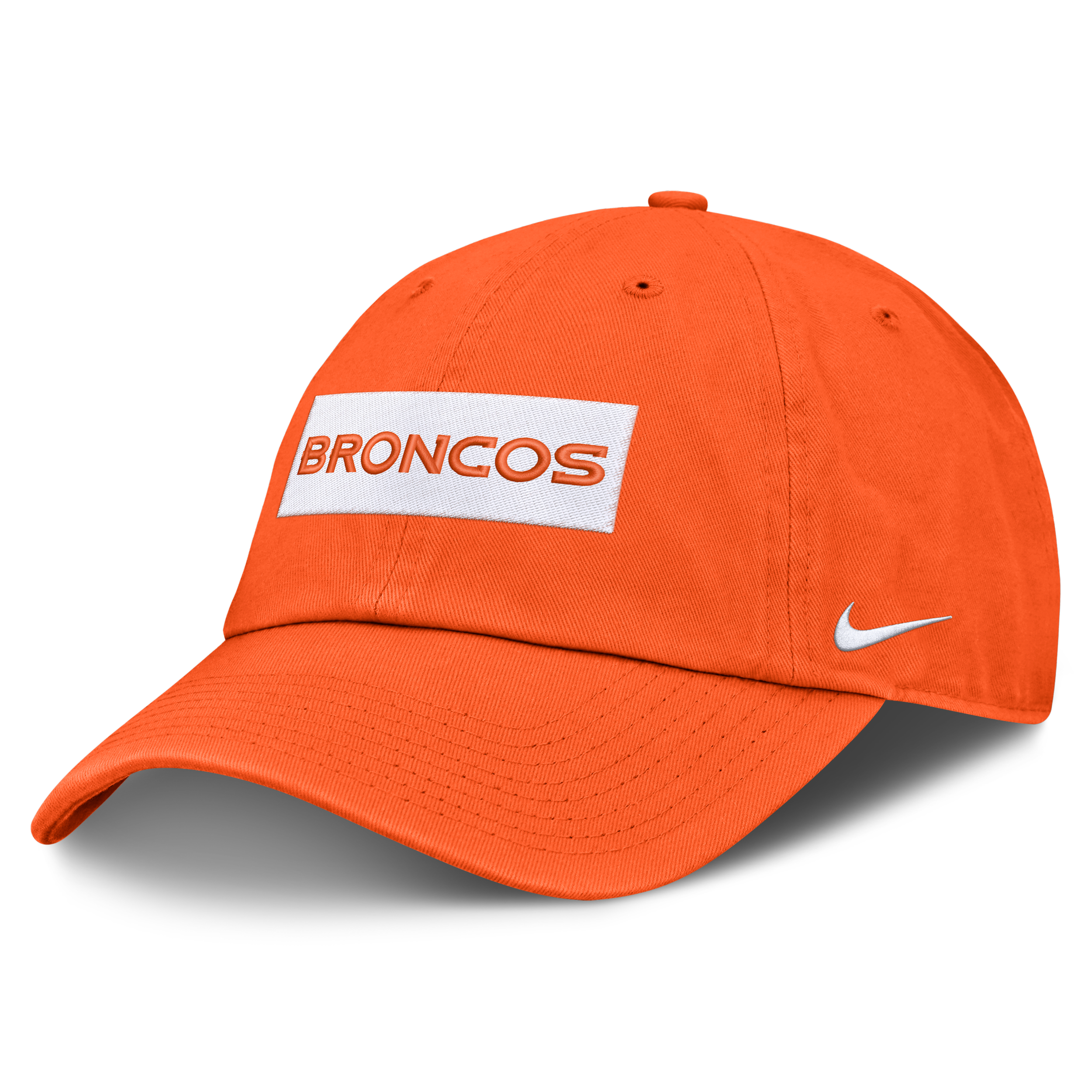 Denver Broncos Primetime Club Wordmark Nike Men's NFL Adjustable Hat in Orange | NF0289N8W-ZW0