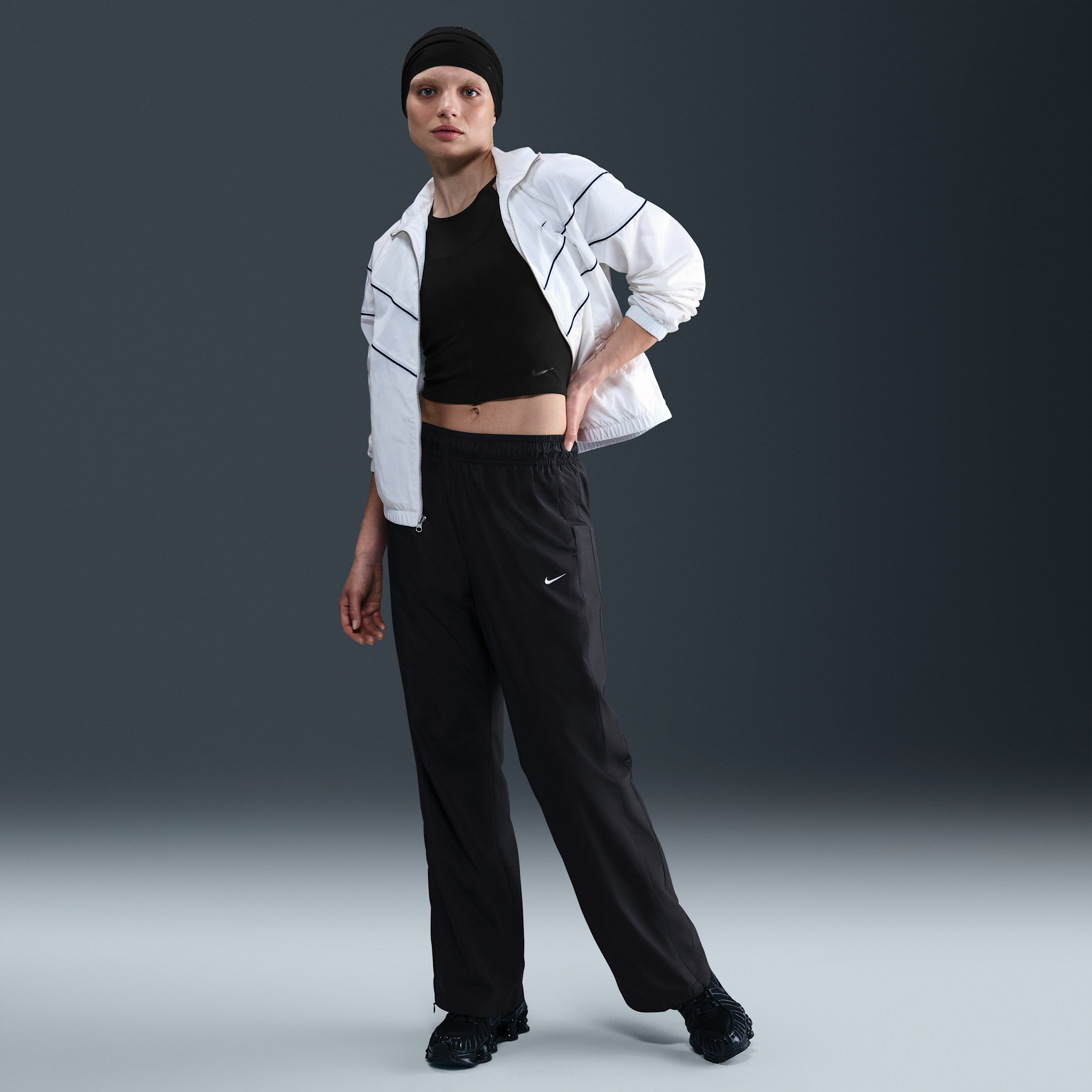 Nike Women's  Sportswear Classic Mid-rise Open-hem Pants