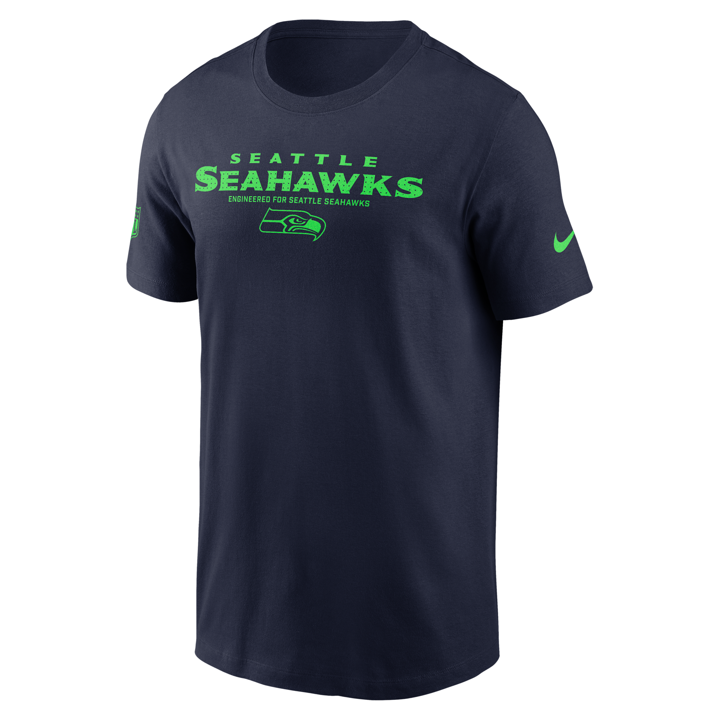 Nike College Navy Seattle Seahawks Sideline Performance T-shirt In Blue