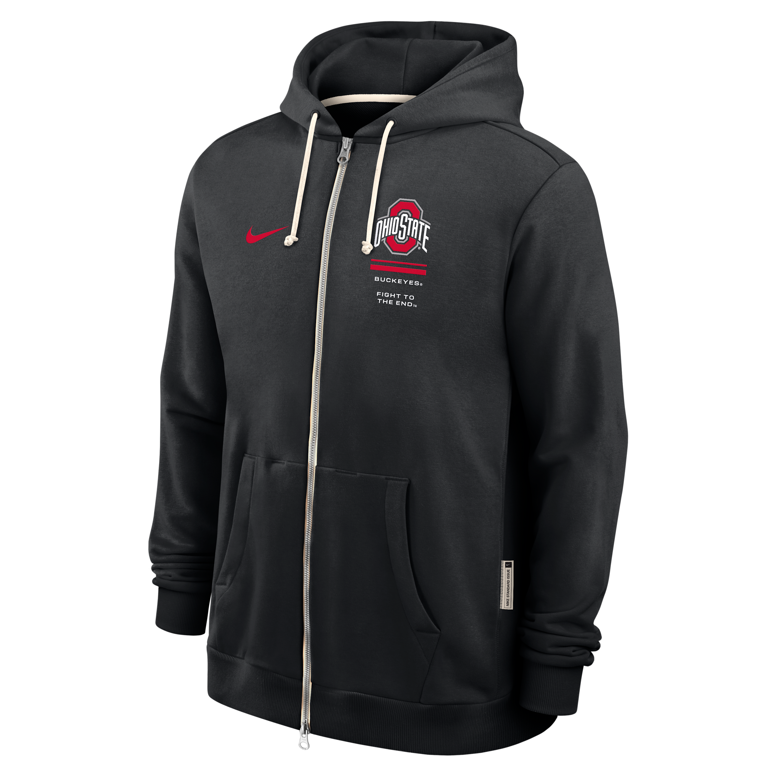 Ohio State Sideline Standard Issue Nike Men's Dri-FIT College Full-Zip Hoodie in Black | 03AV00AOH-1FA