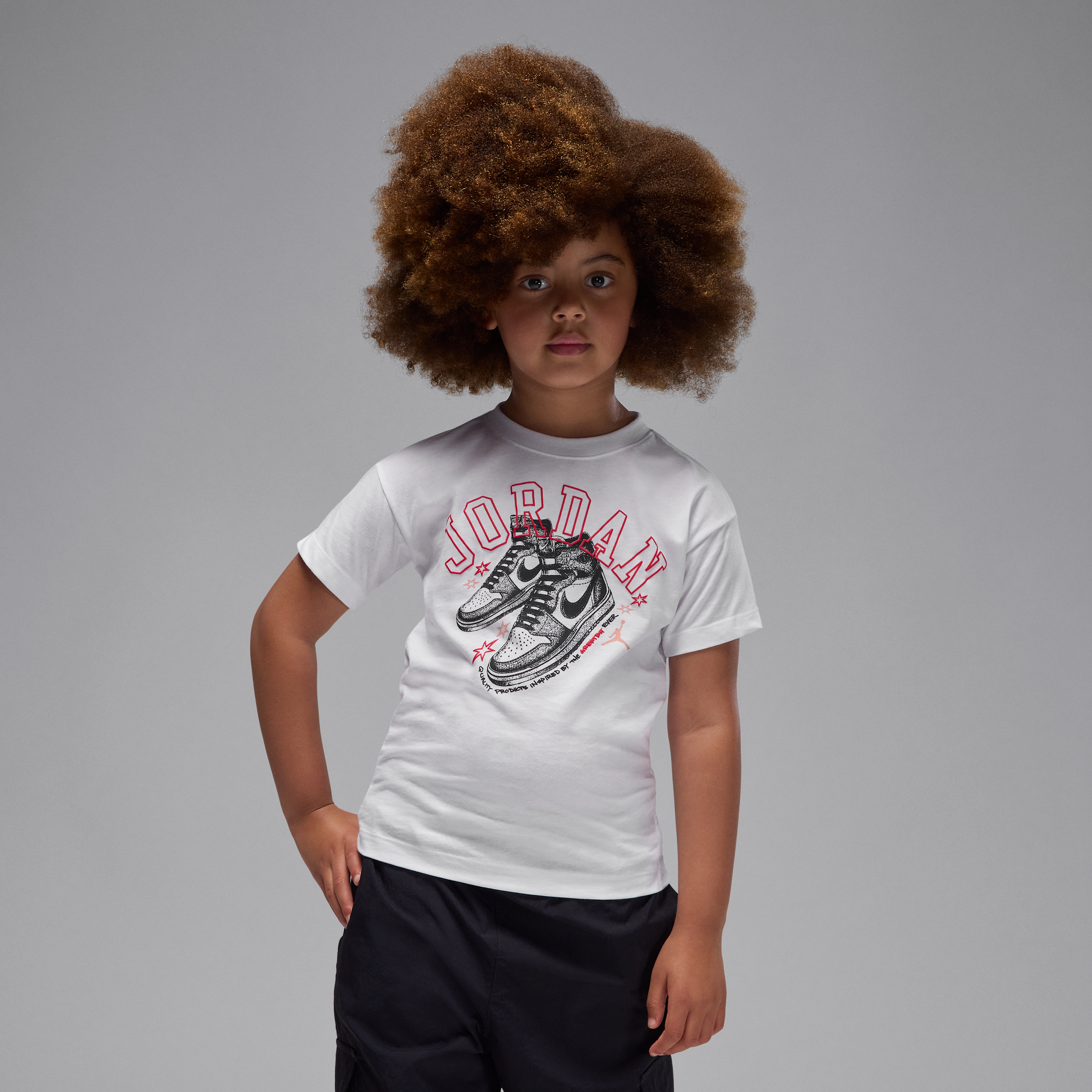 Jordan Little Kids' Aj1 Rookie T-shirt In White