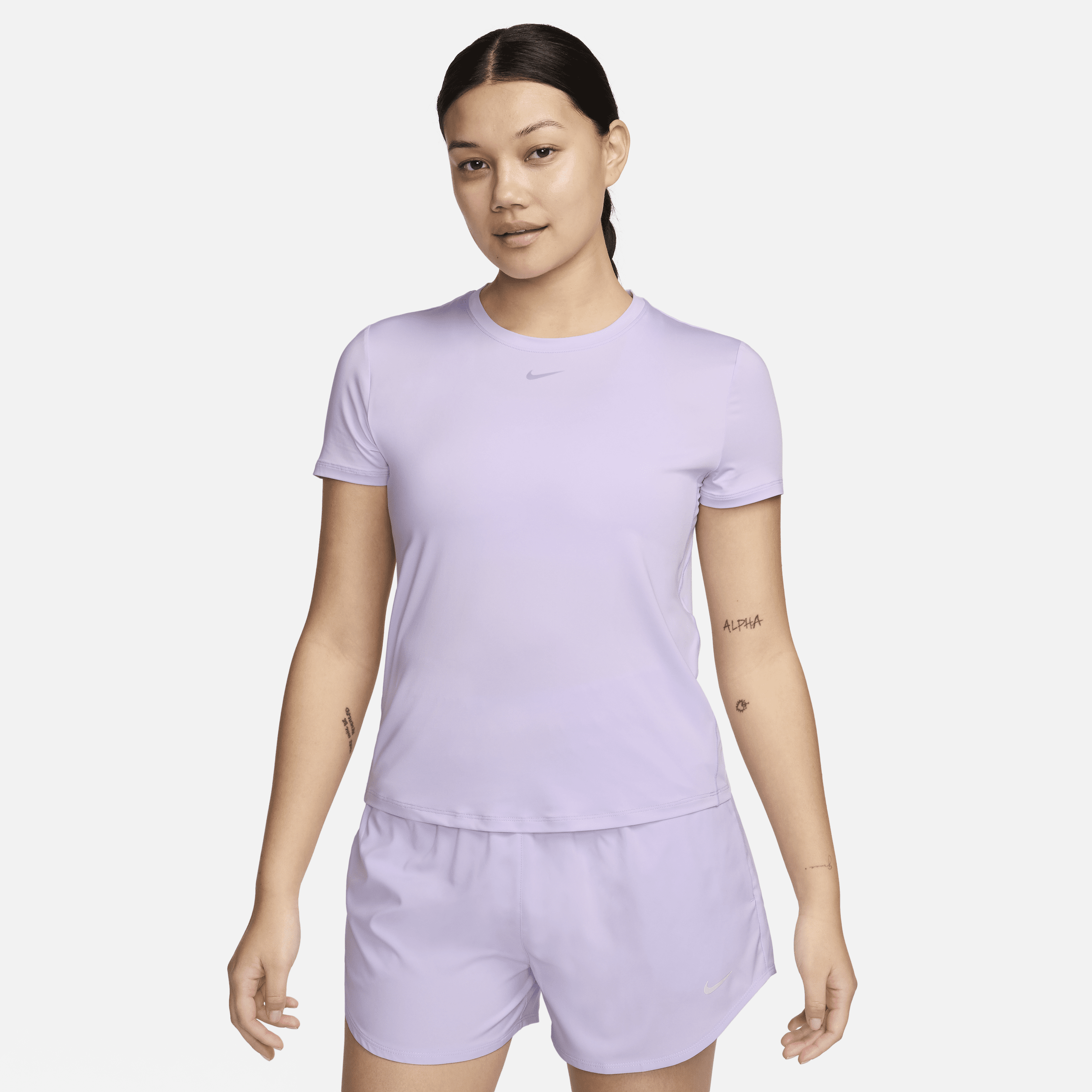 Shop Nike Women's One Classic Dri-fit Short-sleeve Top In Purple