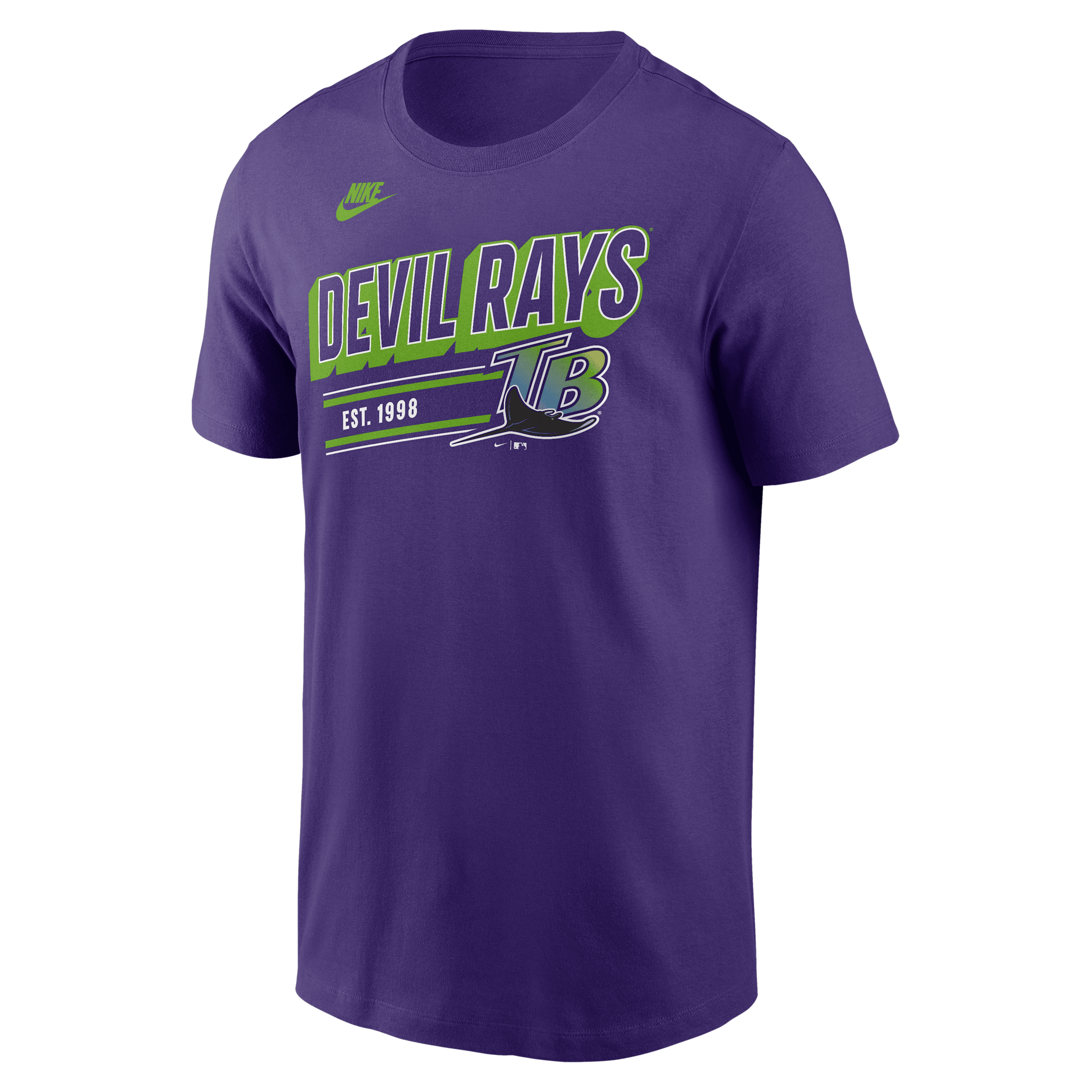 Nike Purple Tampa Bay Rays Cooperstown Collection Retro T-shirt In Purple