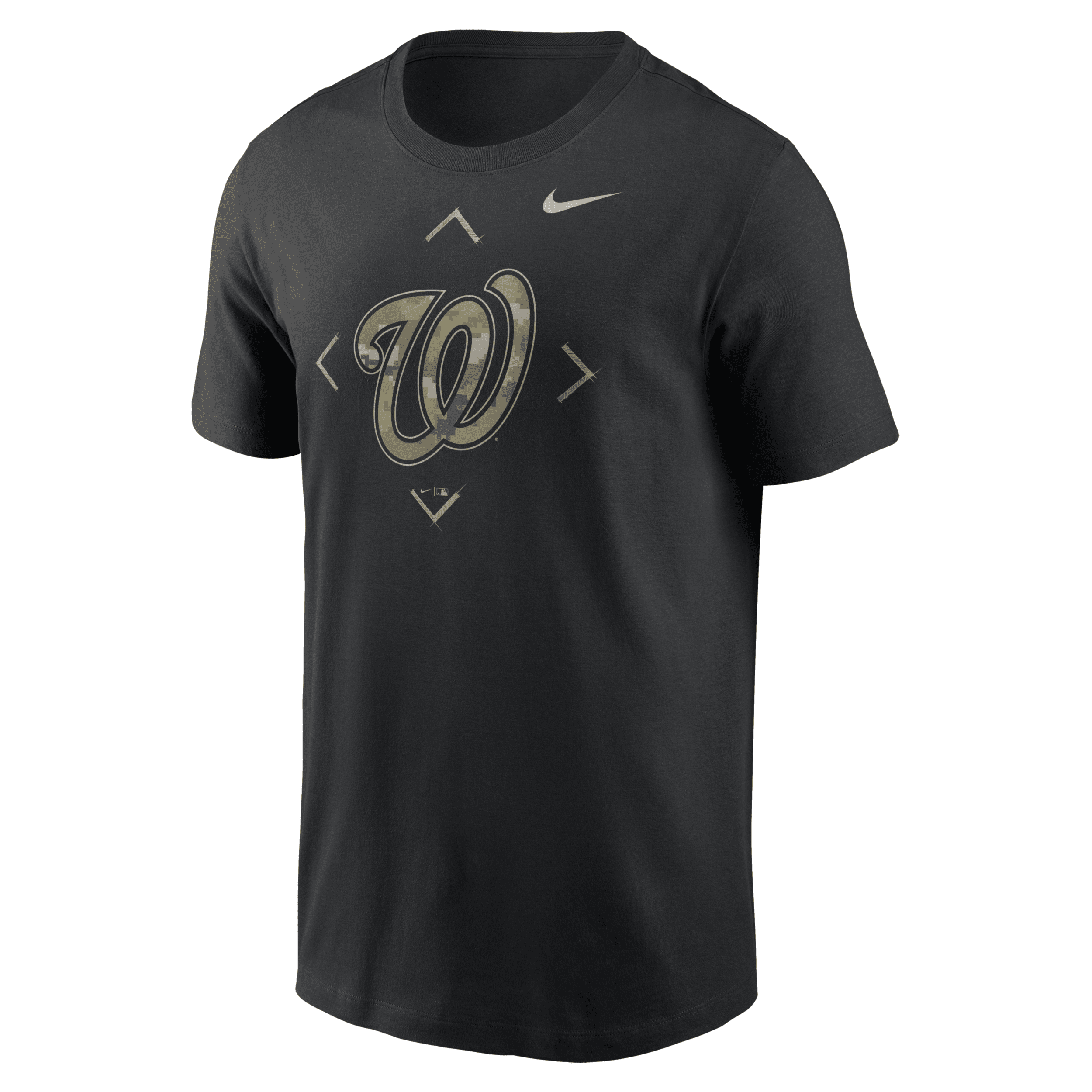 Shop Nike Washington Nationals Camo Logo  Men's Mlb T-shirt In Black