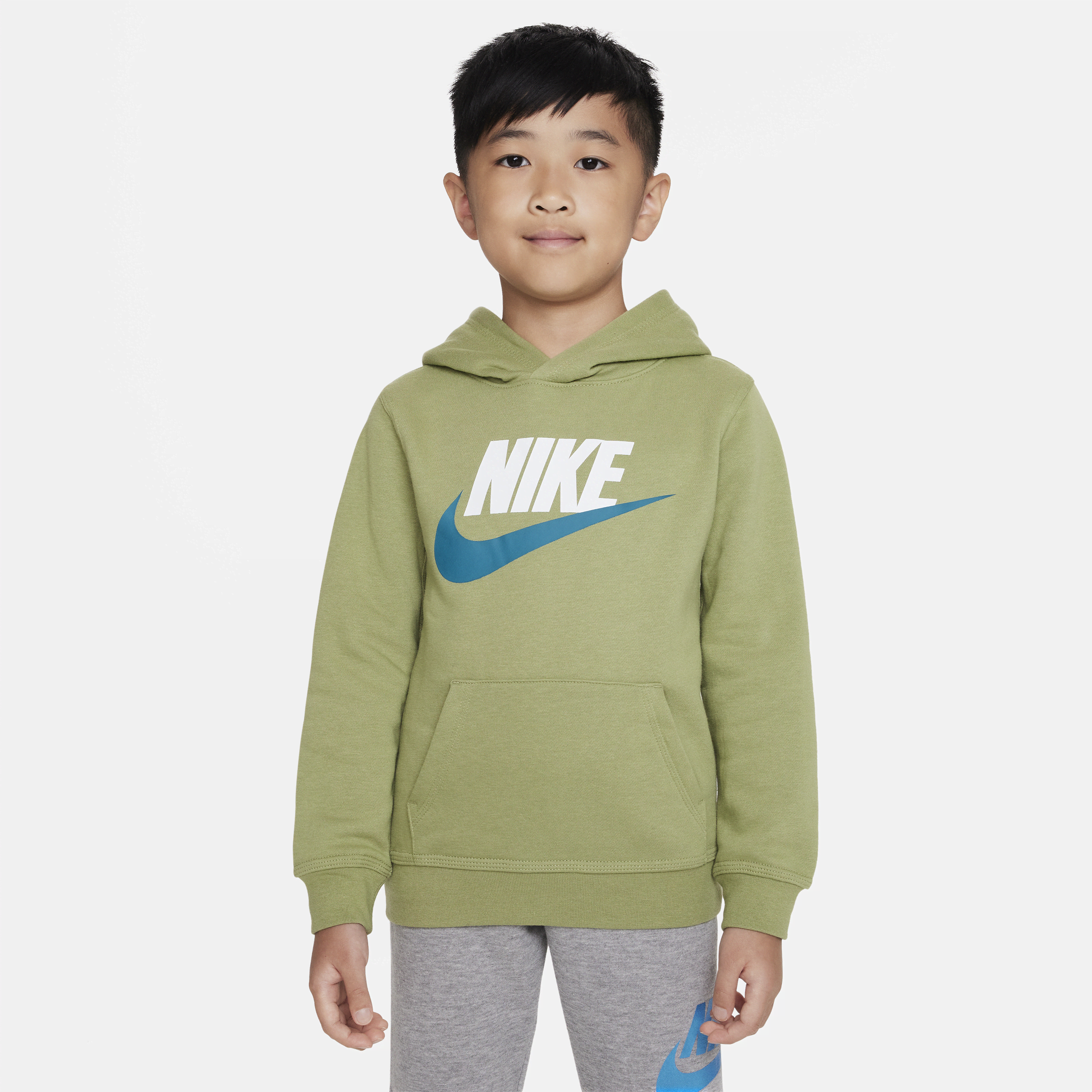 Nike Sportswear Club Fleece Little Kids' Pullover Hoodie In Green