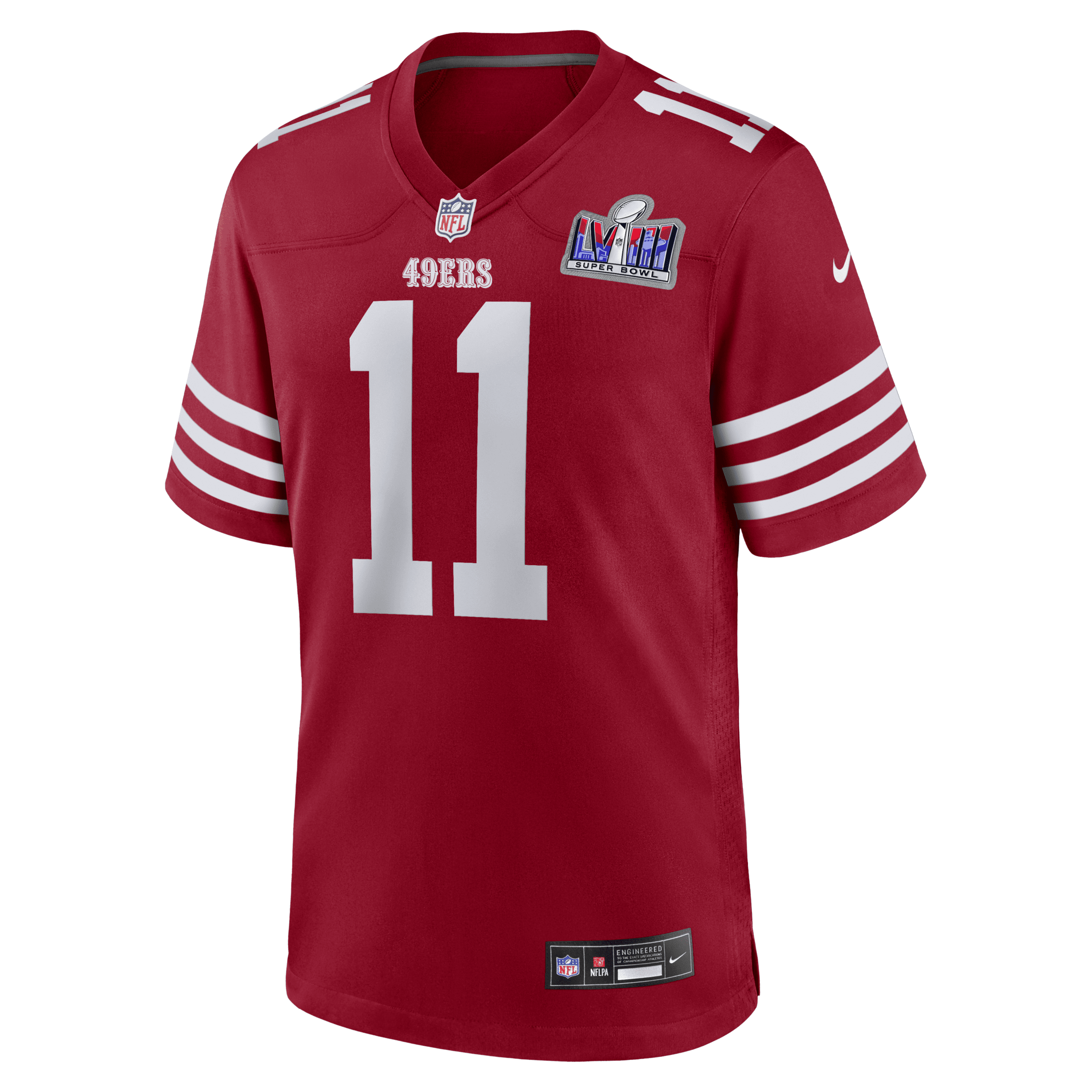 Shop Nike Brandon Aiyuk San Francisco 49ers Super Bowl Lviii  Men's Nfl Game Jersey In Red