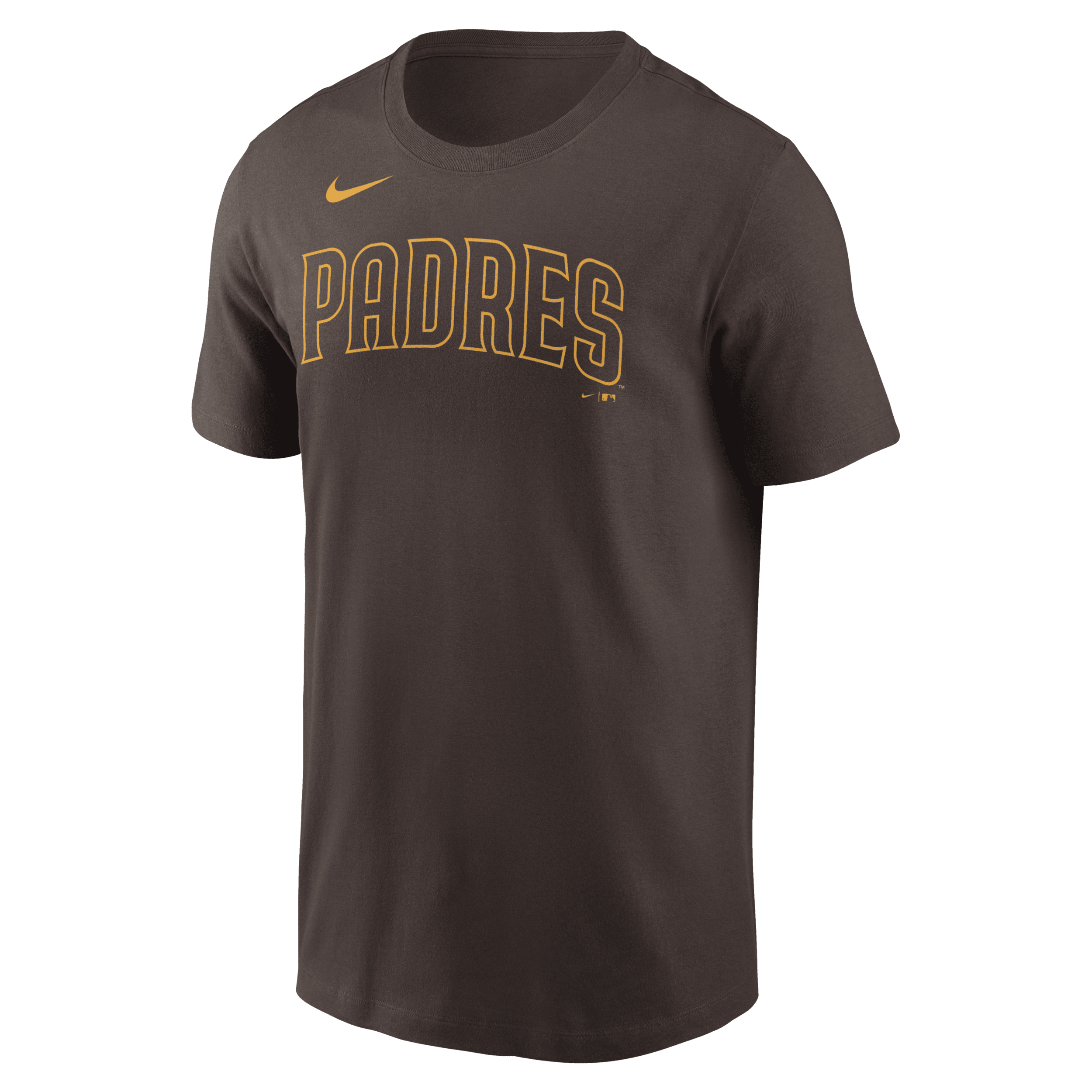 Nike Brown San Diego Padres Team Wordmark T-shirt In Brown
