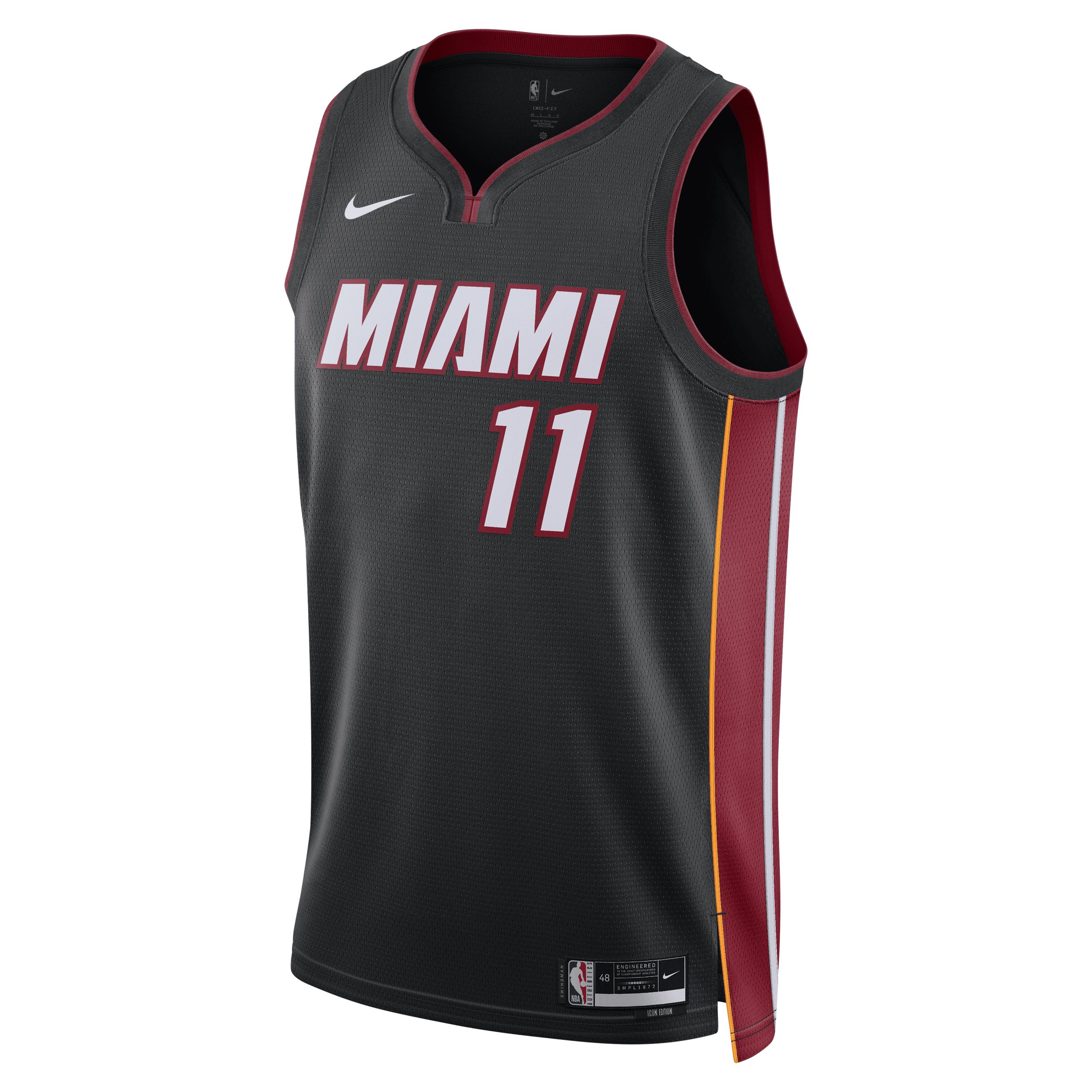 Nike Miami Heat Icon Edition 2022/23  Men's Dri-fit Nba Swingman Jersey In Black