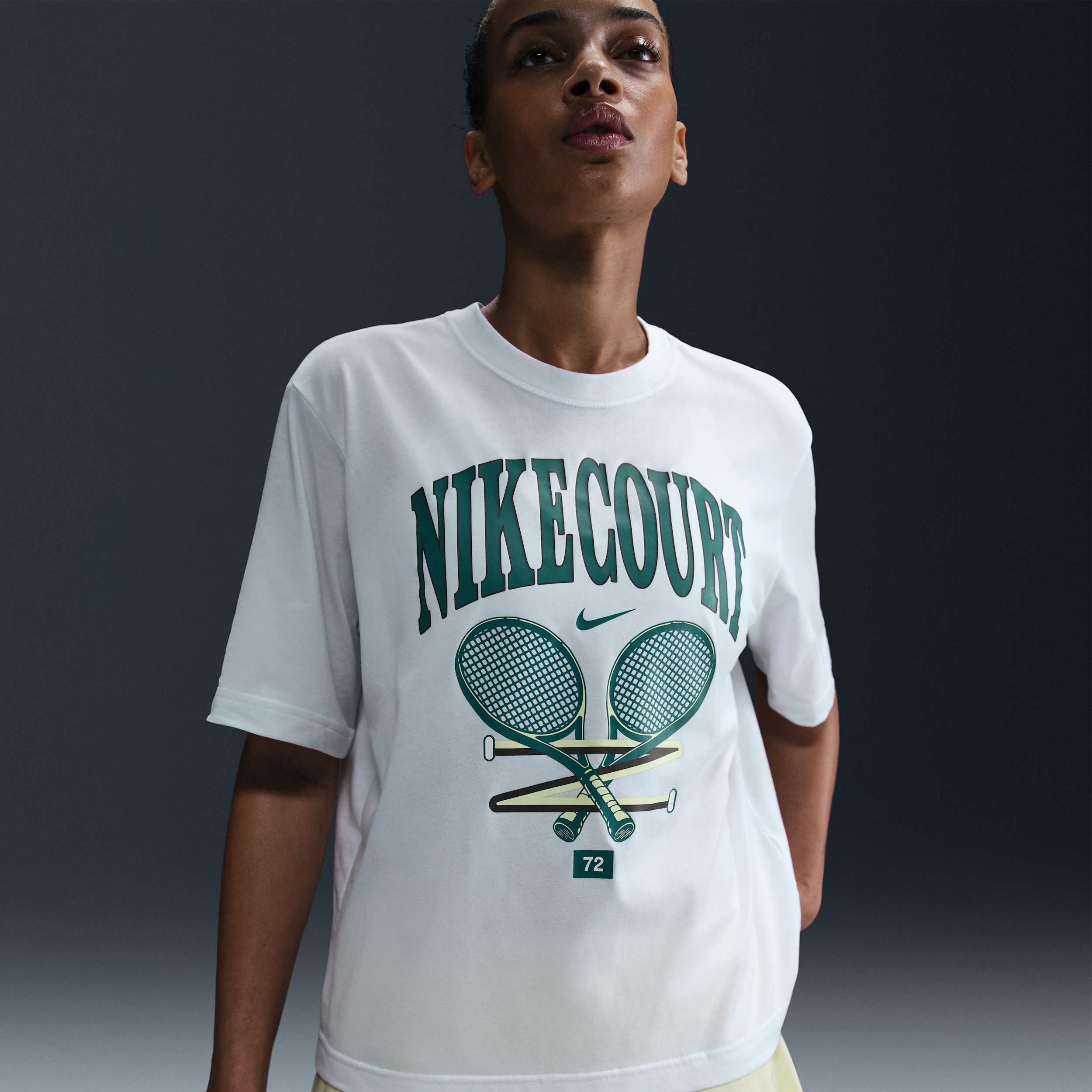 Nike Women's Slam Dri-fit Short-sleeve T-shirt In White