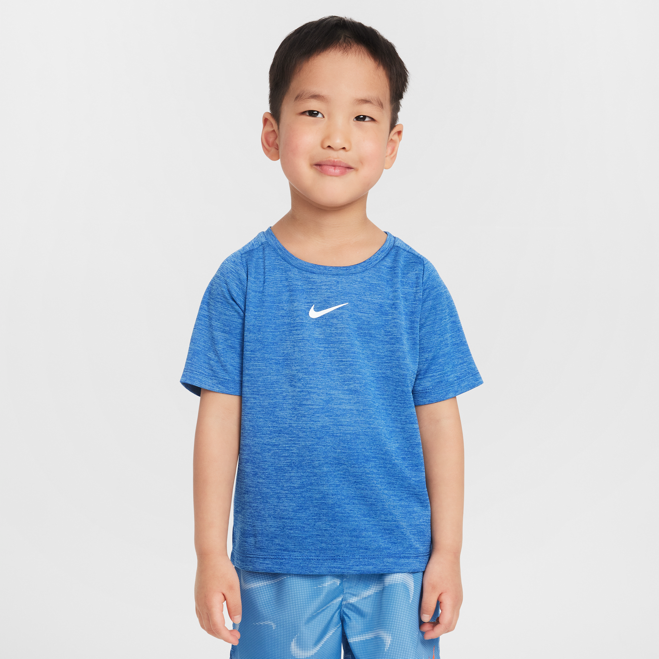 Nike Dri-fit Toddler Multi Short Sleeve Top In Blue