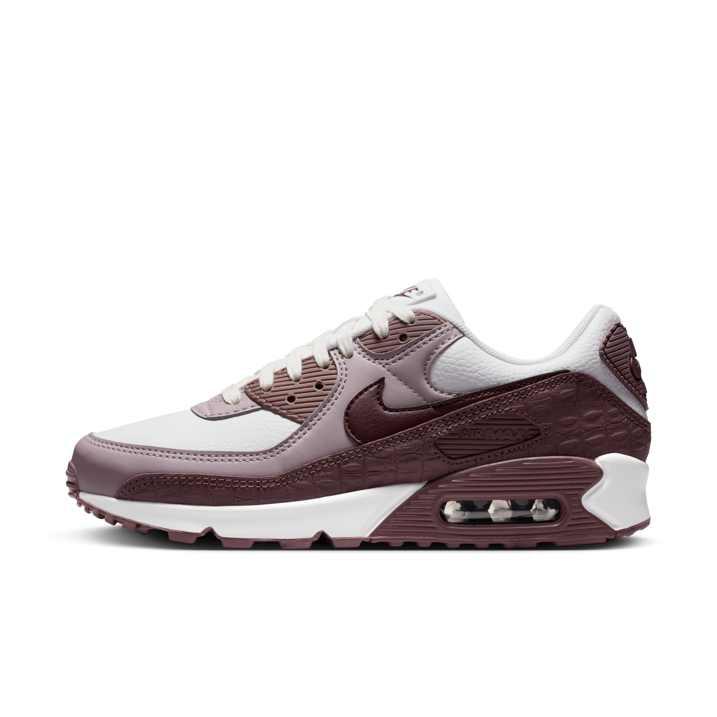Nike Women's Air Max 90 Shoes, Size 5.5, Tattoo/Burgundy Crush/Lt Violet Ore