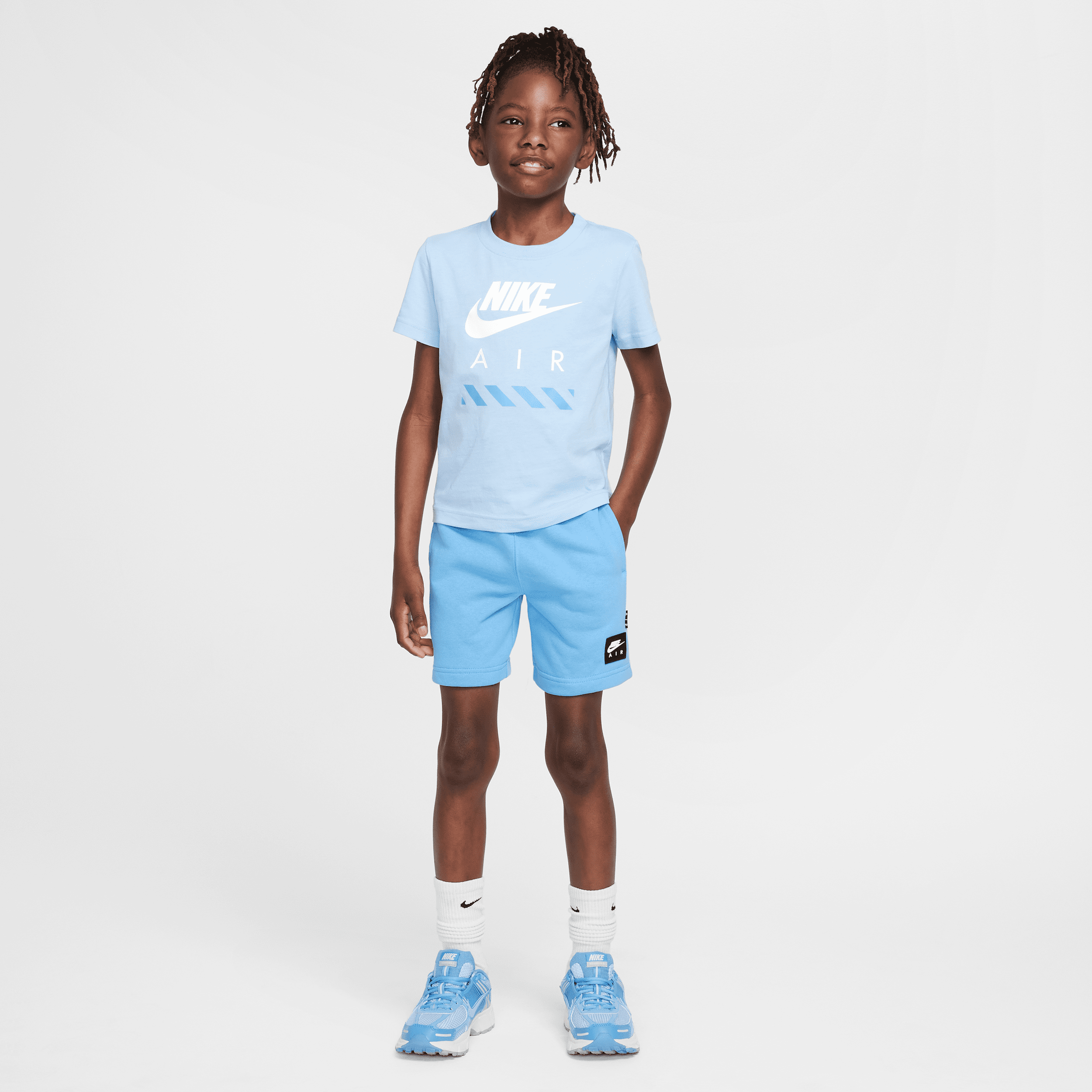 Nike Sportswear Little Kids' Air Tee And Shorts Set In Blue