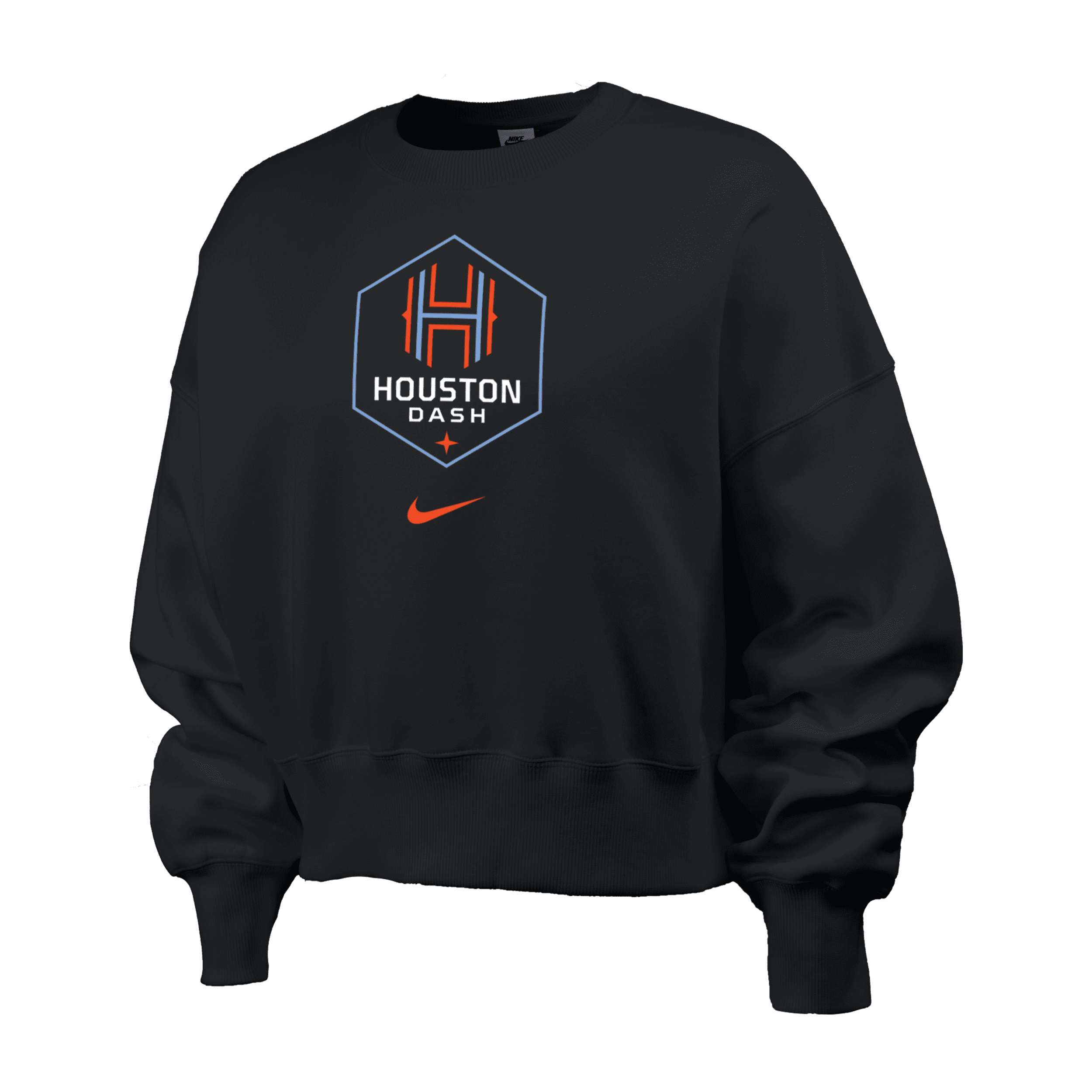 Shop Nike Houston Dash Phoenix Fleece  Women's Nwsl Crew-neck Sweatshirt In Black