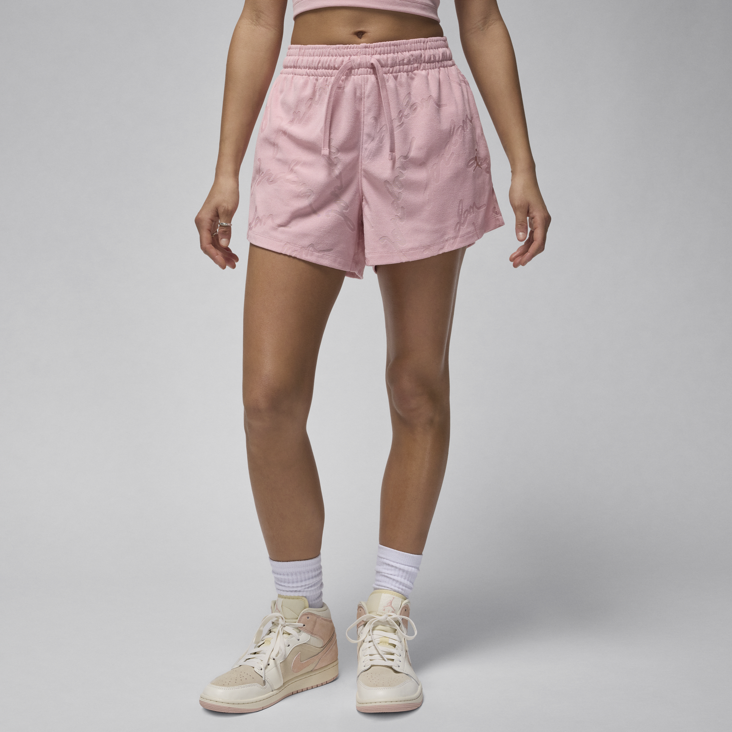 Shop Jordan Women's  Knit Shorts In Pink