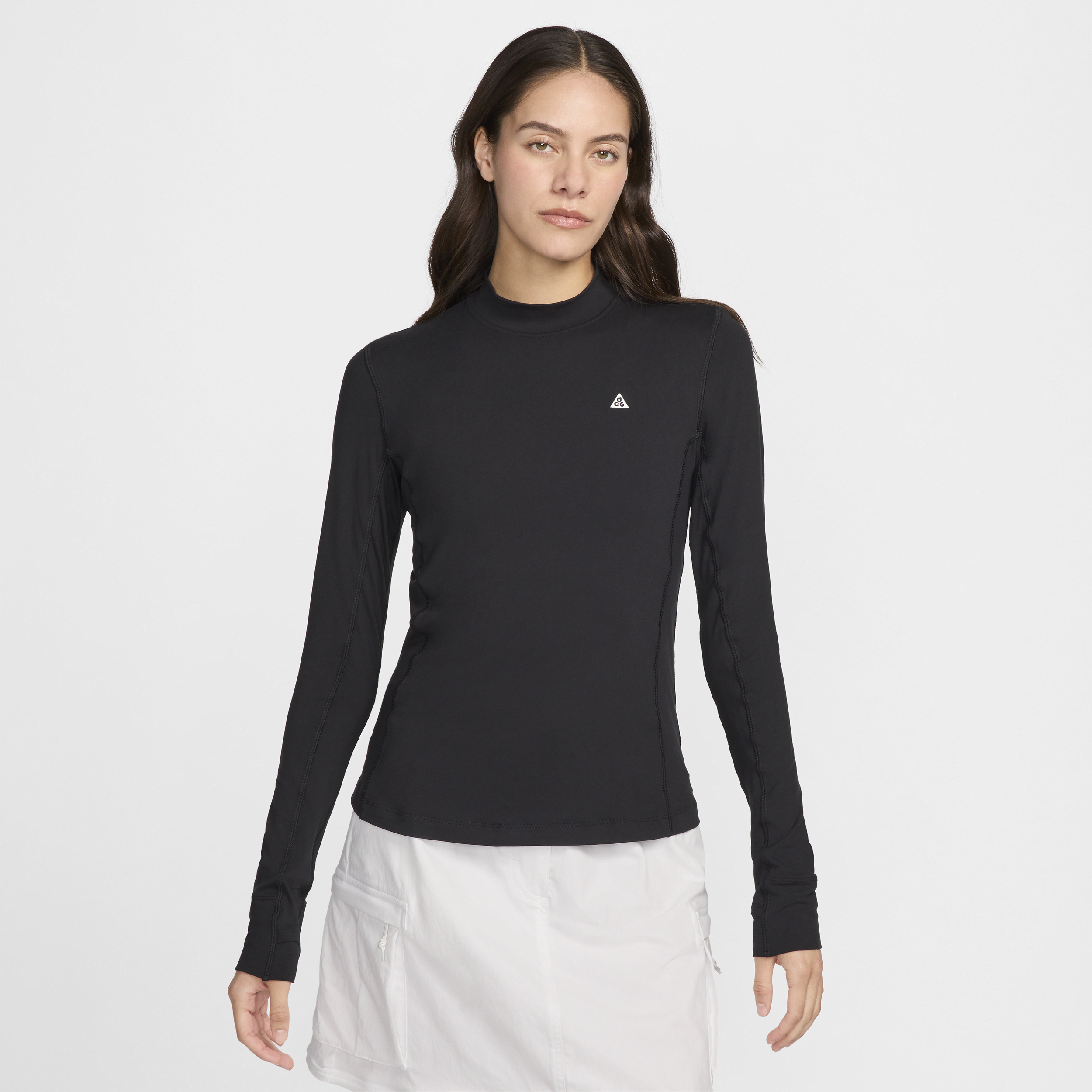 Shop Nike Women's  Acg "goat Rocks" Dri-fit Adv Long-sleeve Top In Black