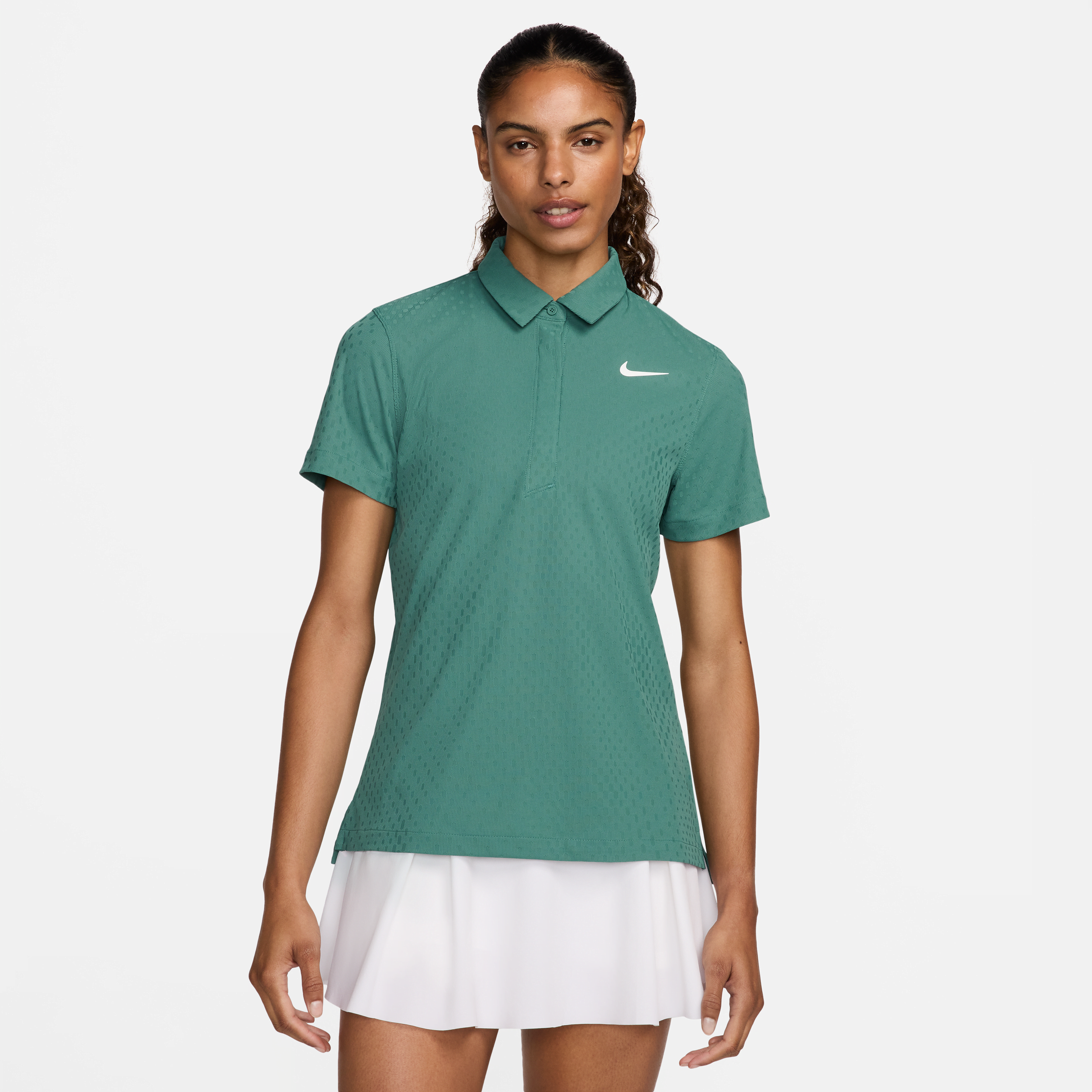 Shop Nike Women's Tour Dri-fit Adv Short-sleeve Golf Polo In Green