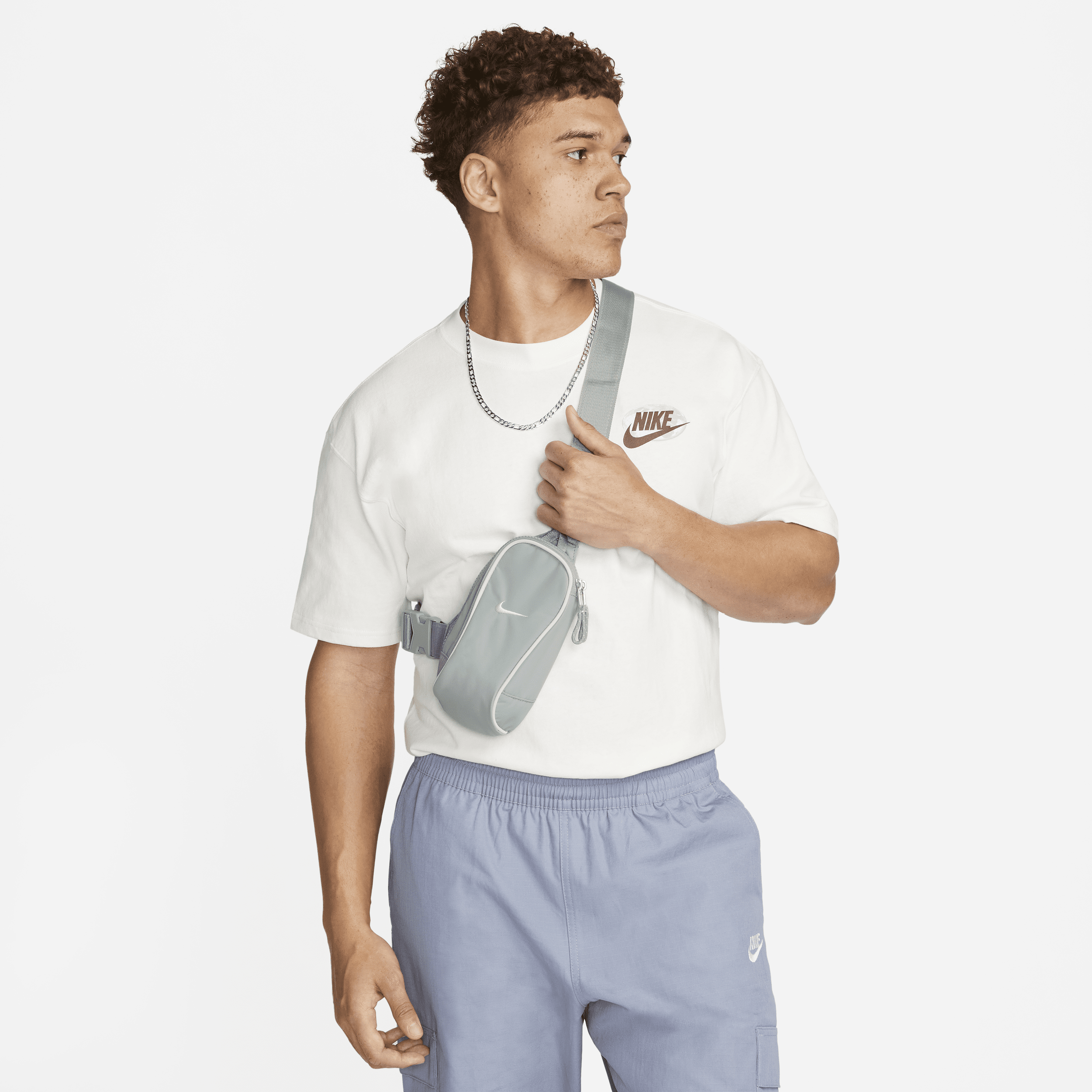 Nike Unisex  Sportswear Essentials Crossbody Bag (1l) In Grey