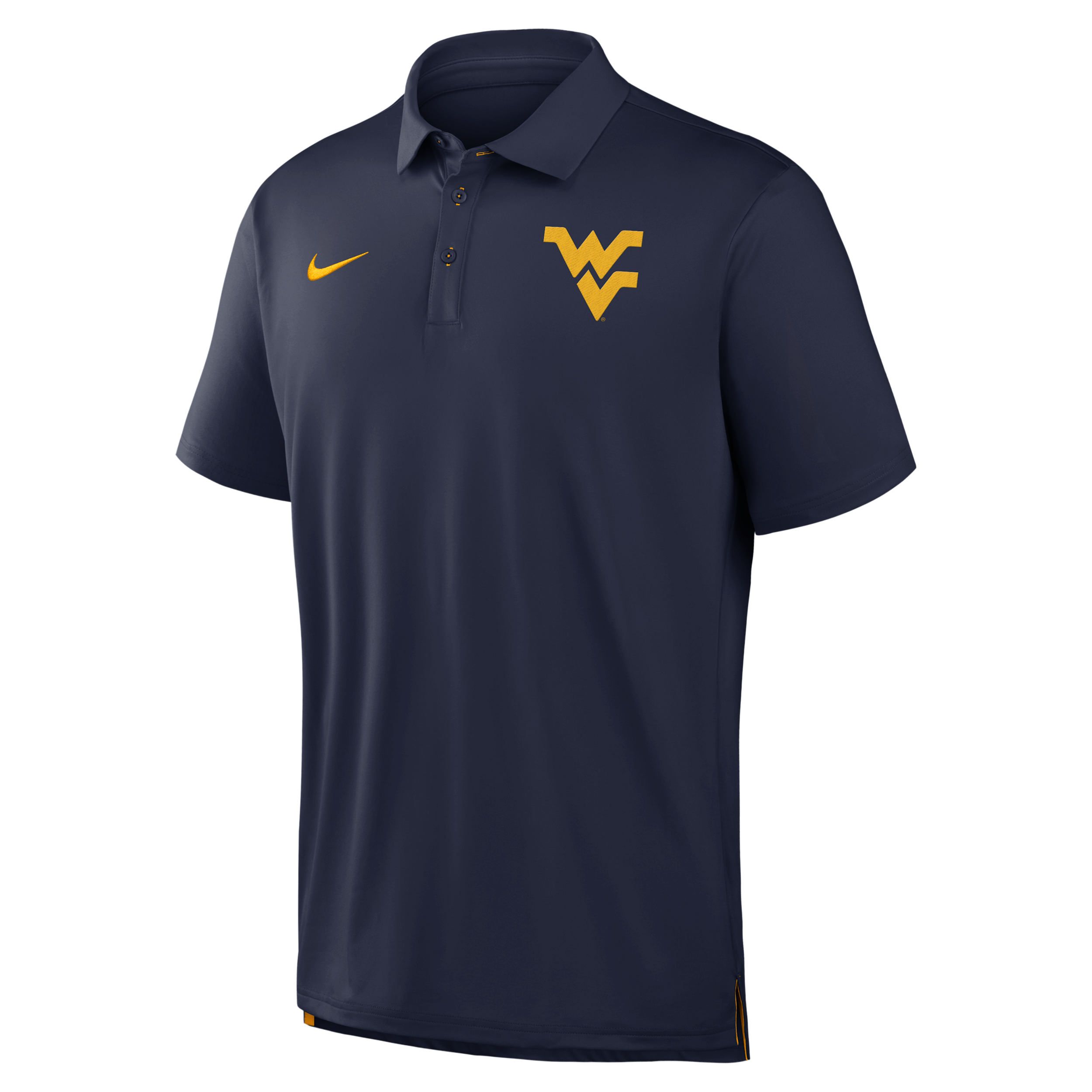 Nike Men's Navy West Virginia Mountaineers 2026 Sideline Tour Dri-fit Polo Shirt - Navy, Gold