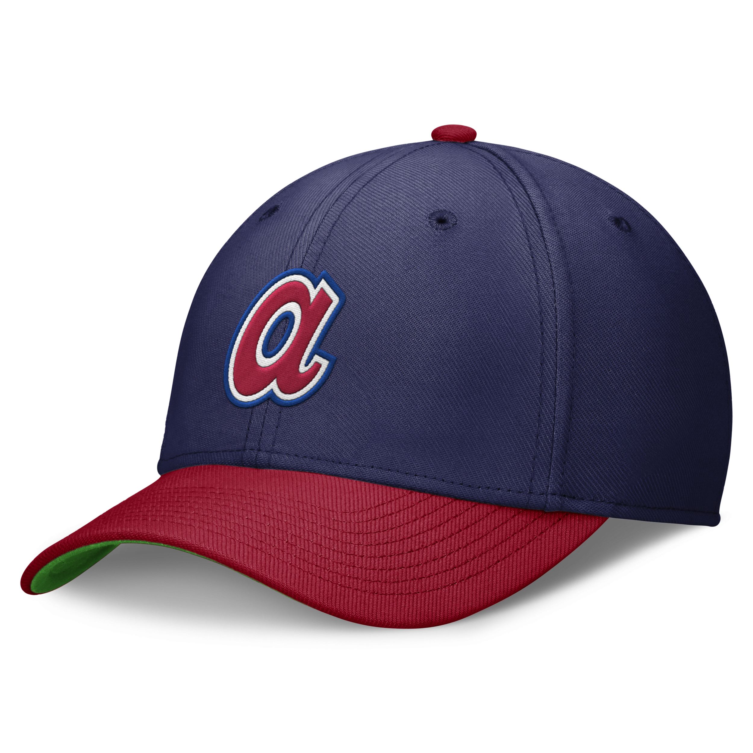 Nike Atlanta Braves Rewind Cooperstown Swoosh  Men's Dri-fit Mlb Hat In Blue