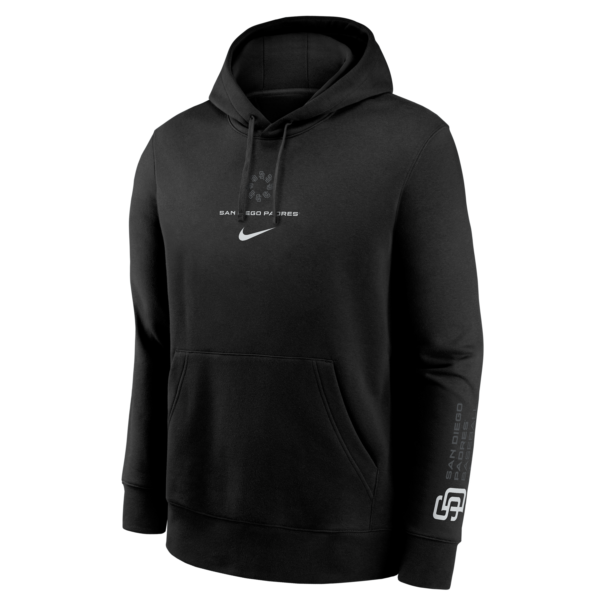 Nike Men's Black San Diego Padres Lights Out Club Fleece Pullover Hoodie In Blue