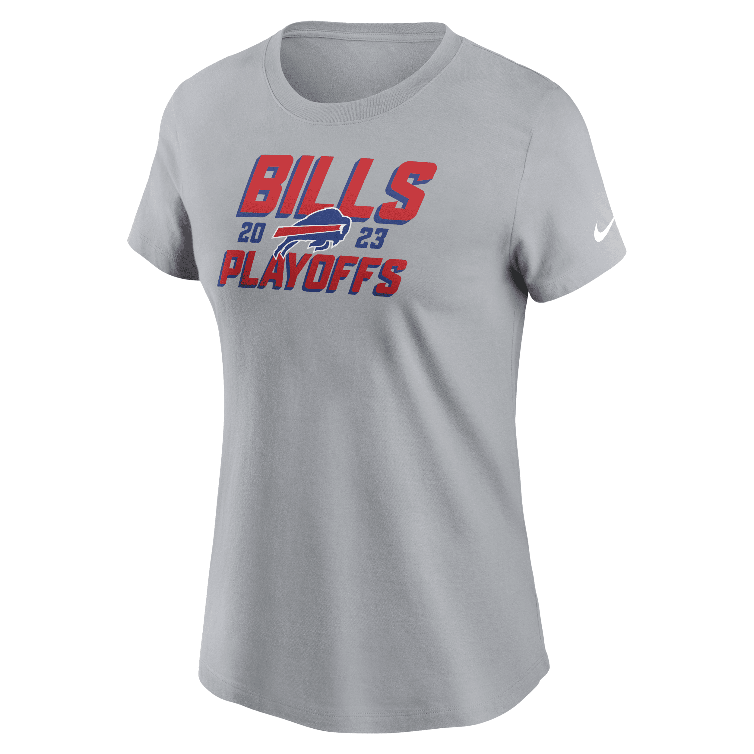 Shop Nike Buffalo Bills 2023 Nfl Playoffs Iconic  Women's Nfl T-shirt In Grey