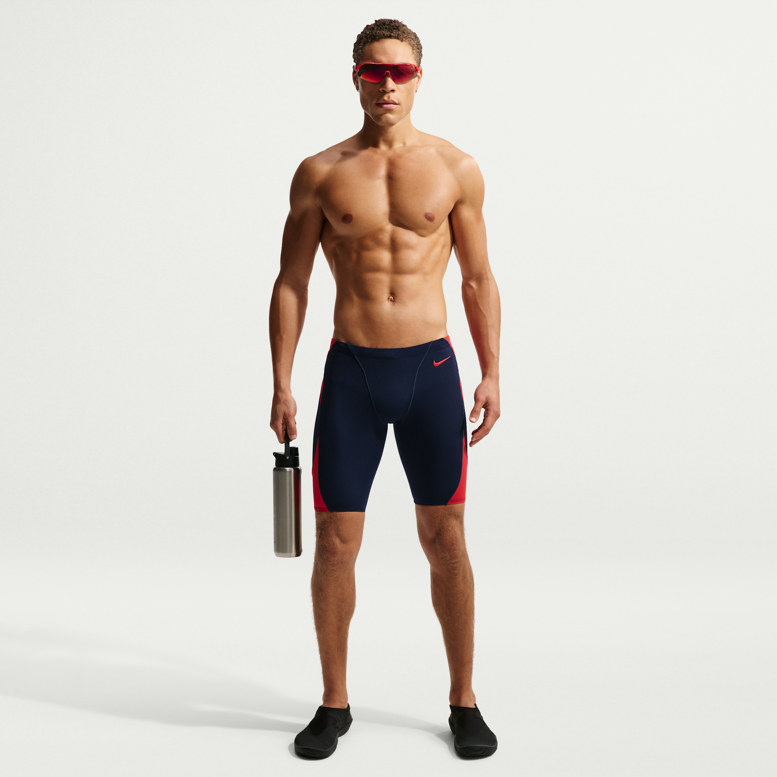 Nike Men's Swim HydraStrong Fly Jammer in Red | NESSG004-648