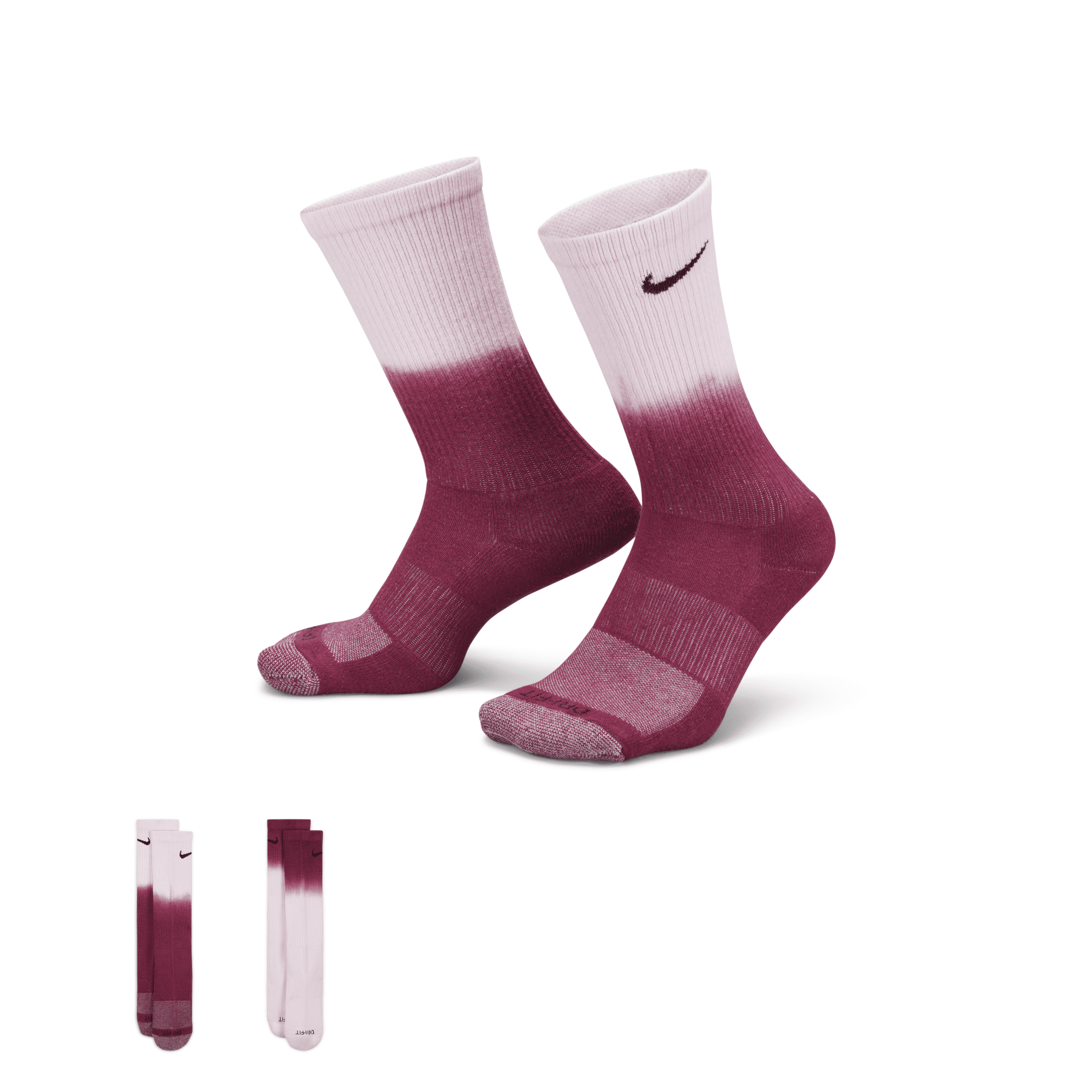 Nike Unisex Everyday Plus Cushioned Crew Socks (2 Pairs) In Multicolor