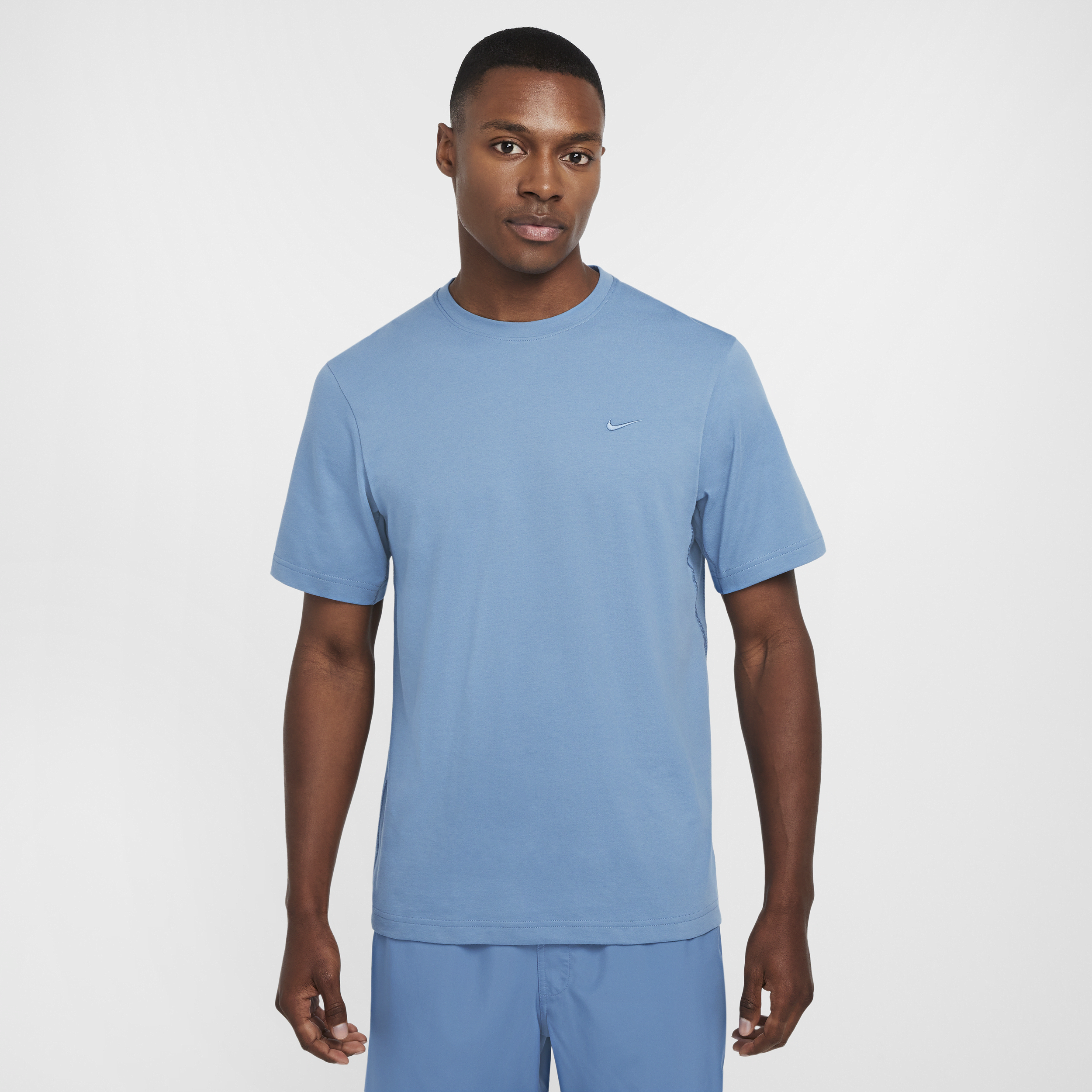 Nike Men's Primary Dri-fit Short-sleeve Versatile Top In Blue