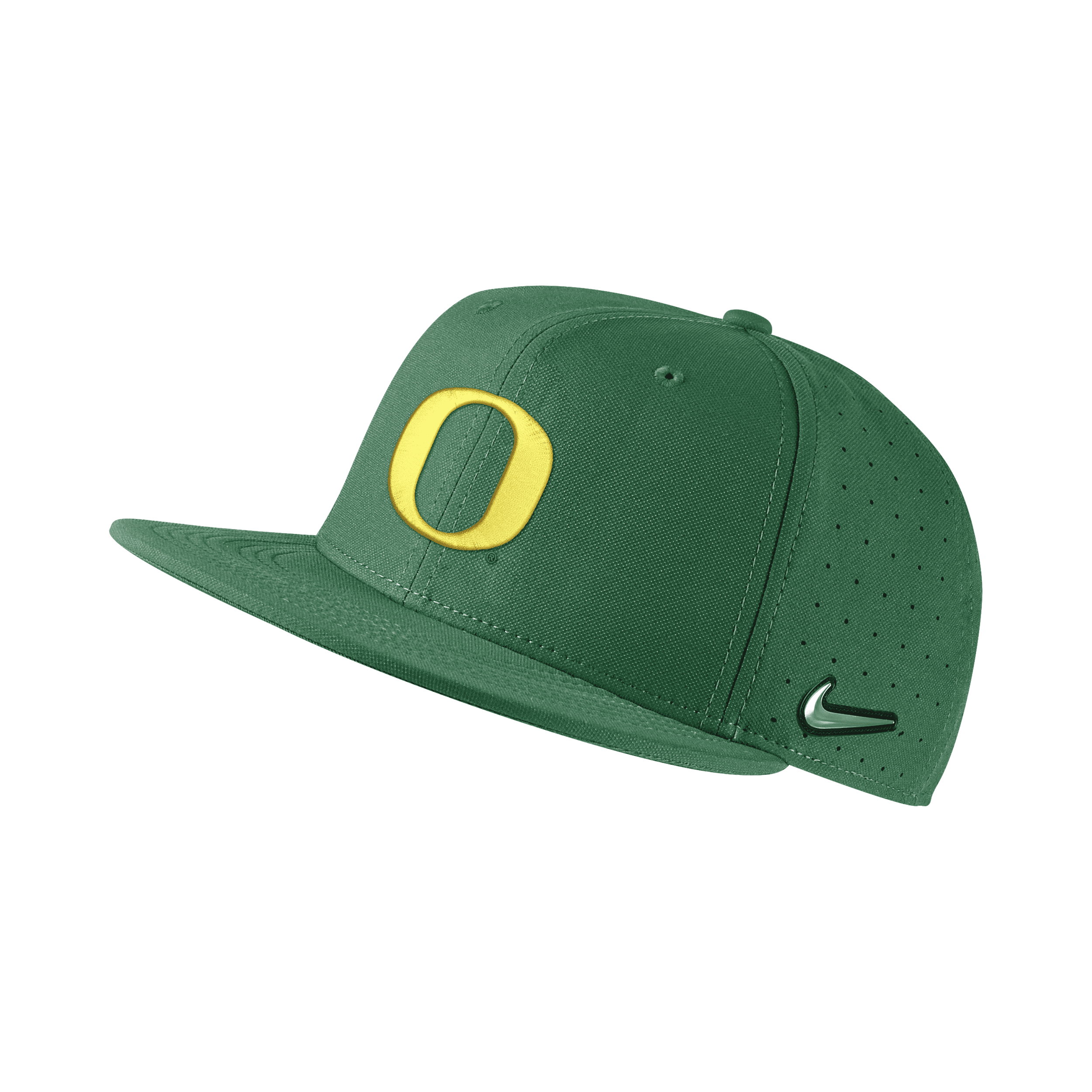 Nike Oregon  Unisex College Fitted Baseball Hat In Green