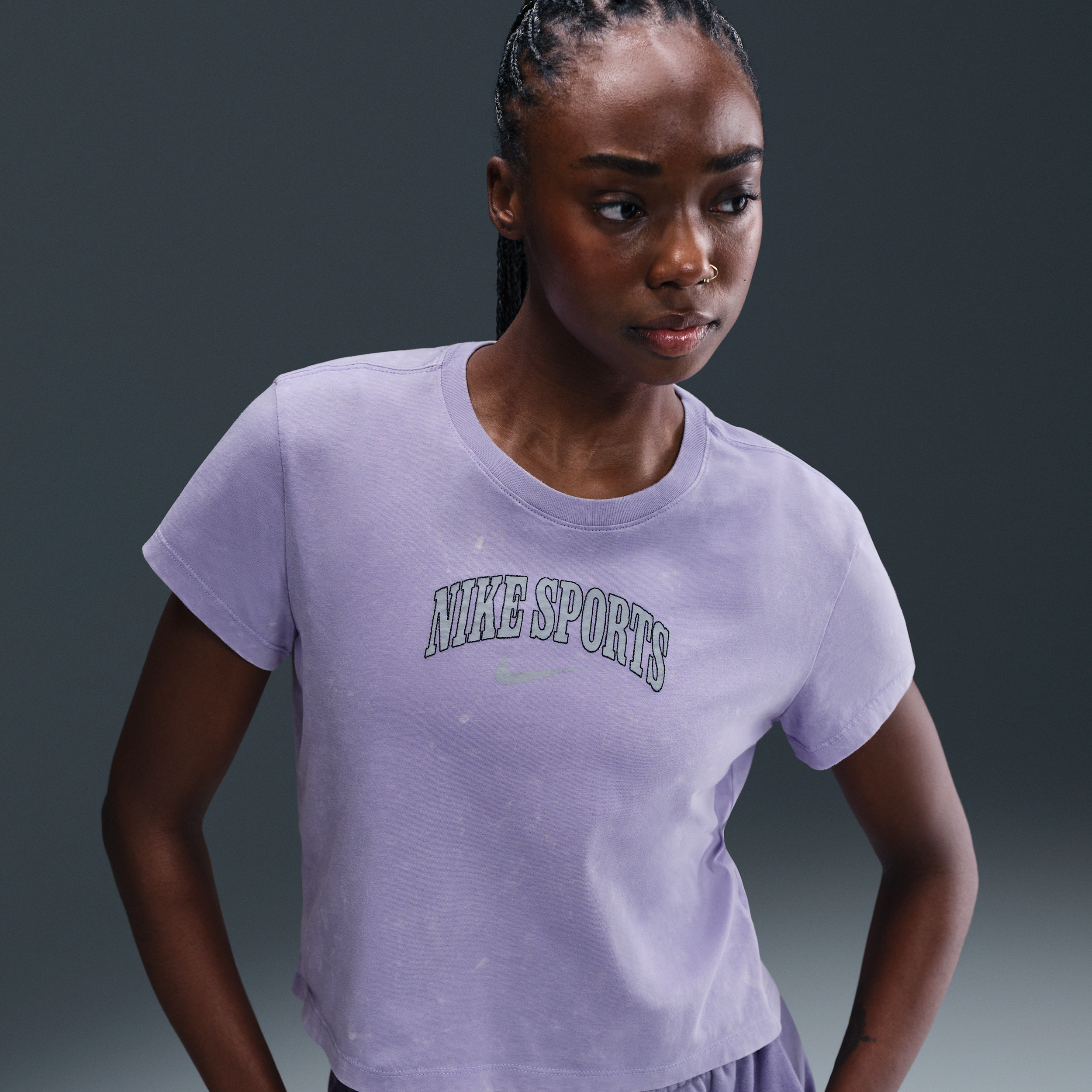 Nike Women's  Sportswear Short-sleeve T-shirt In Purple