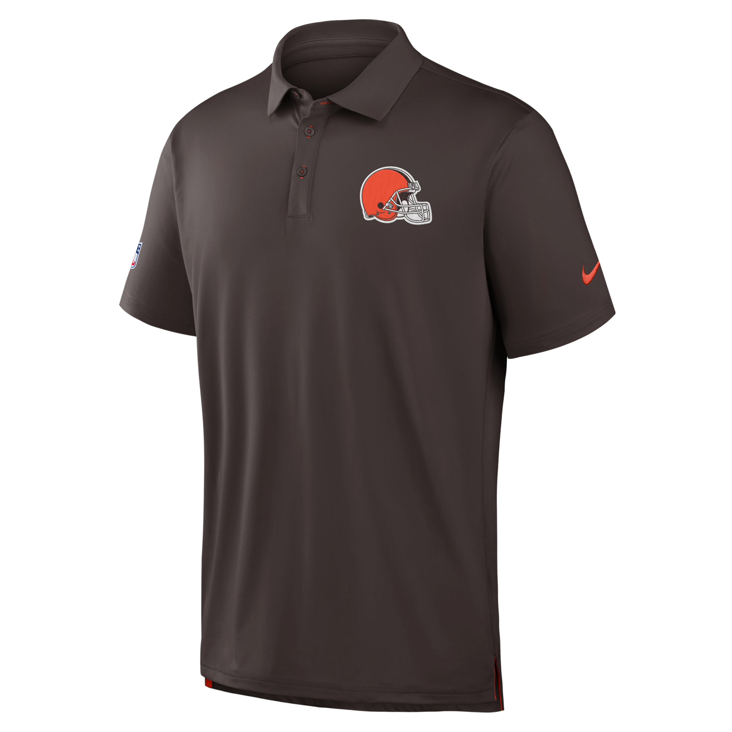 Men's Nike Brown Cleveland Browns Sideline Powerful Blocking Dri-FIT Tour Polo