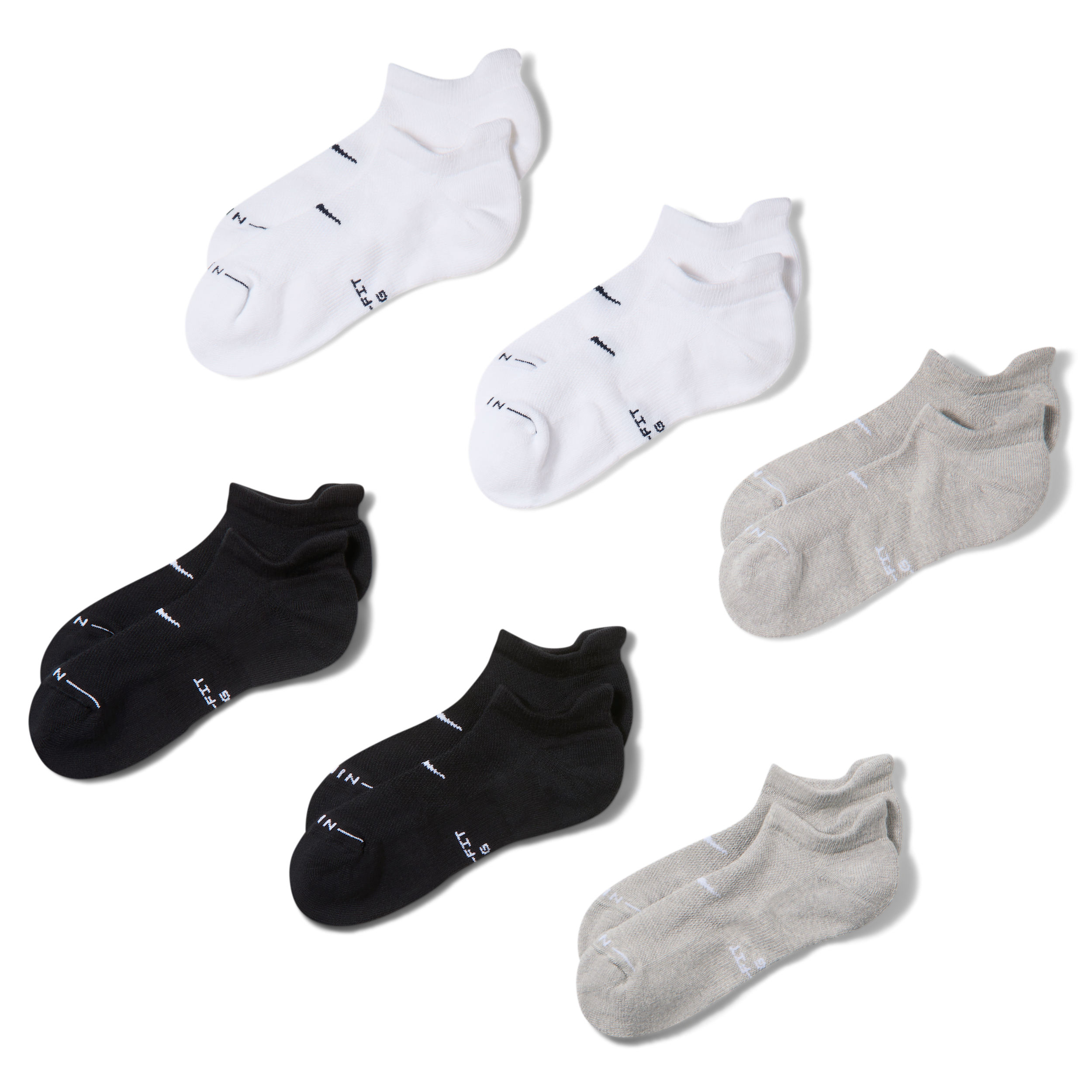 Nike Unisex Everyday Elevated No-Show Socks (6 Pairs) in Multicolor | HQ8029-903