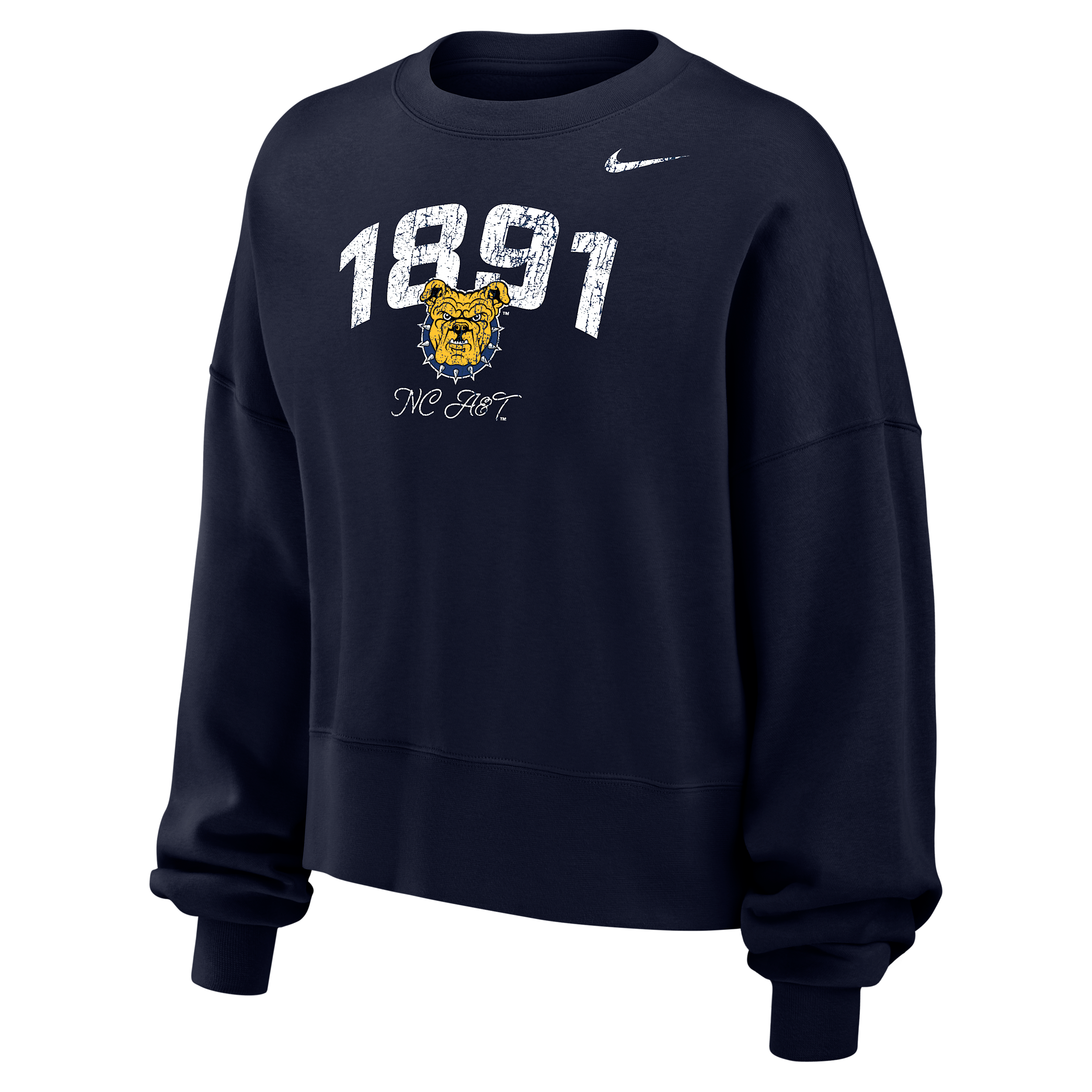 Nike Women's College Phoenix Fleece (north Carolina A&t University) Crew-neck Sweatshirt In Blue