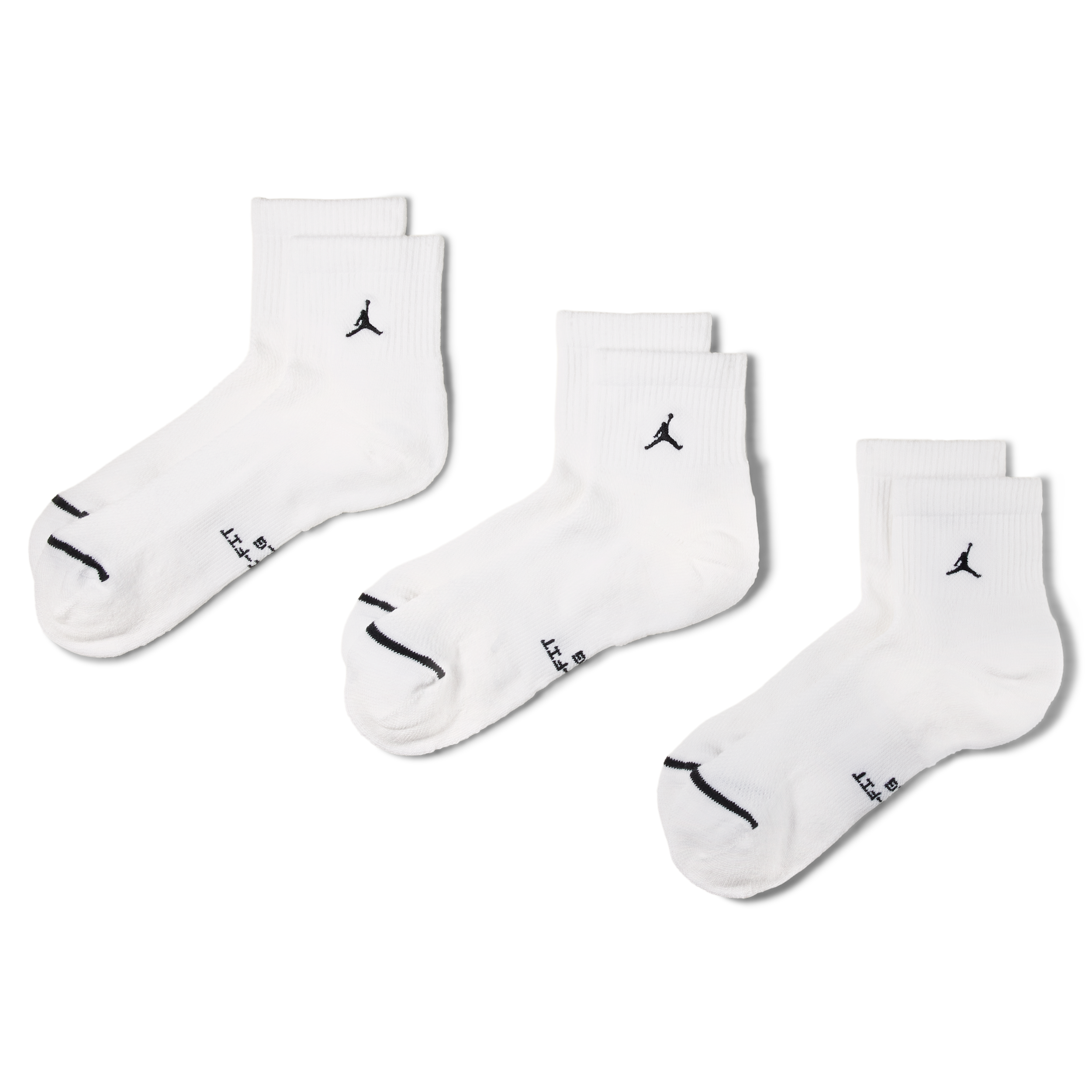 Jordan Everyday Elevated Ankle Socks (3 Pairs) in White | IR6320-100