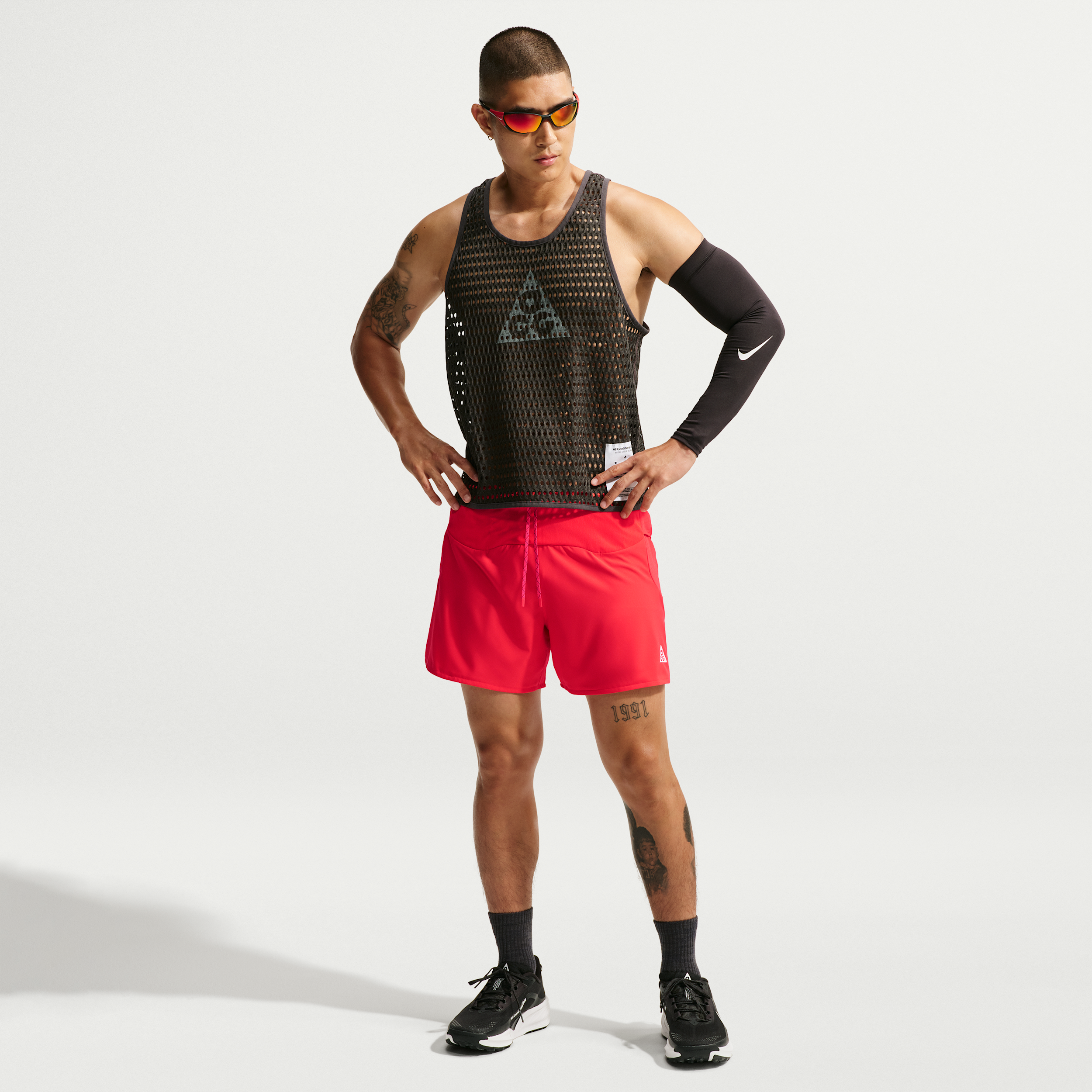 Men's Nike ACG Second Sunrise Dri-FIT ADV 5" Brief-Lined Shorts in Red | IO9675-696