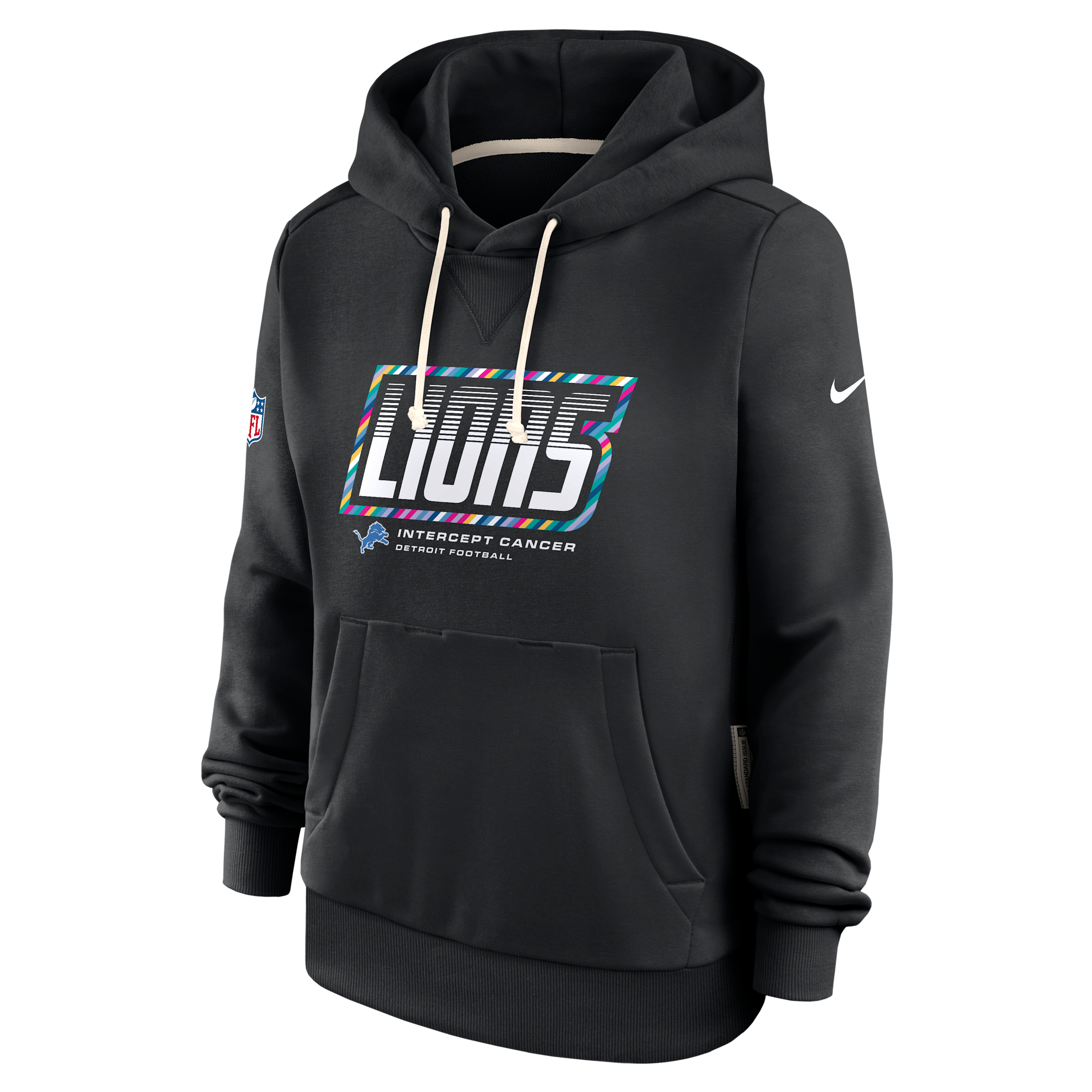Nike Women's Black Detroit Lions 2026 Nfl Crucial Catch Sideline Standard Issue Dri-fit Pullover Hoodie - Black