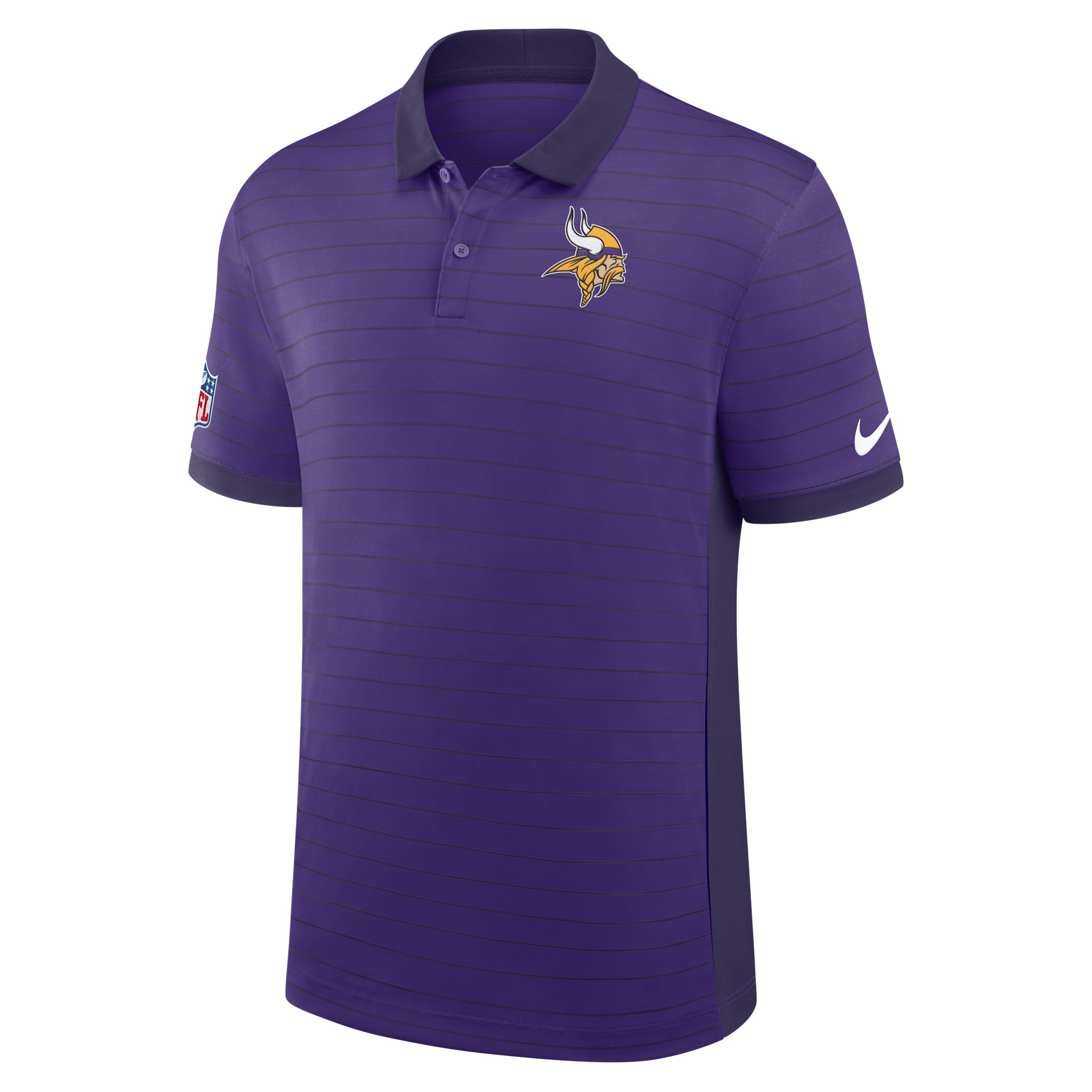 Minnesota Vikings Sideline Victory Stripe Nike Men's Dri-FIT NFL Polo in Purple | 03BG0CLQ9M-RPE